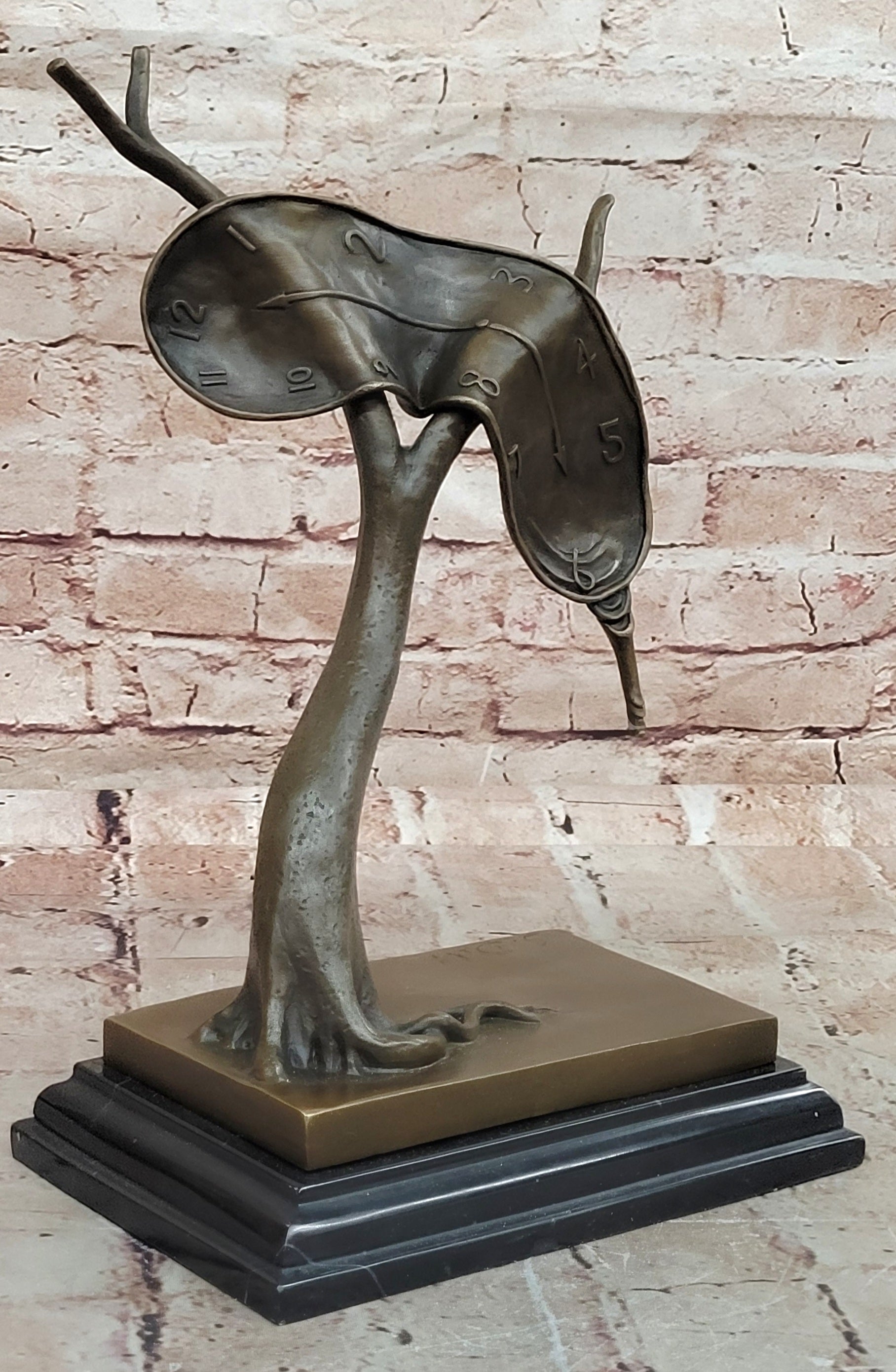 Dalí Persistence of Memory Clock Sculpture Surreal Modern Art Statue Decor