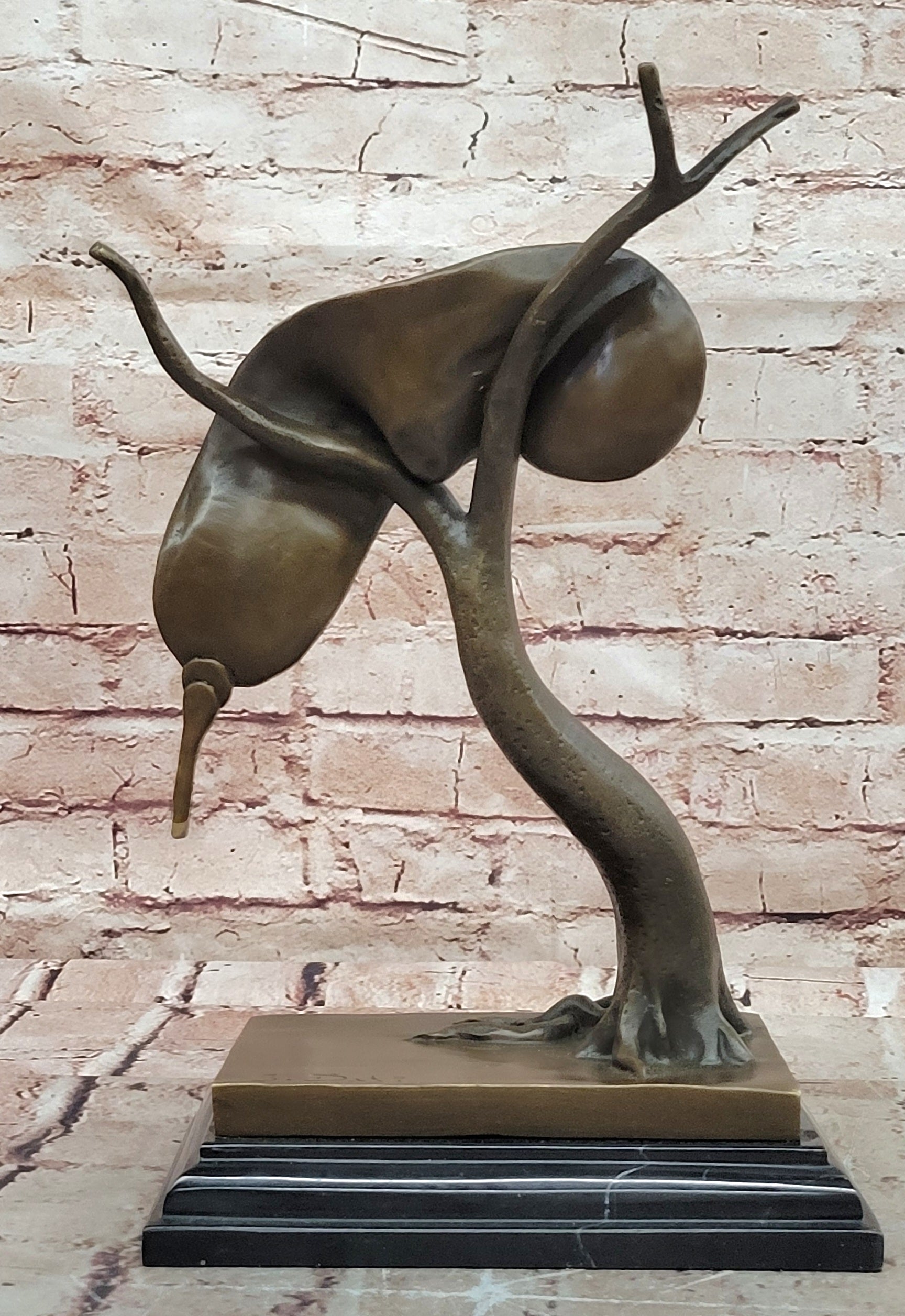 Dalí Persistence of Memory Clock Sculpture Surreal Modern Art Statue Decor