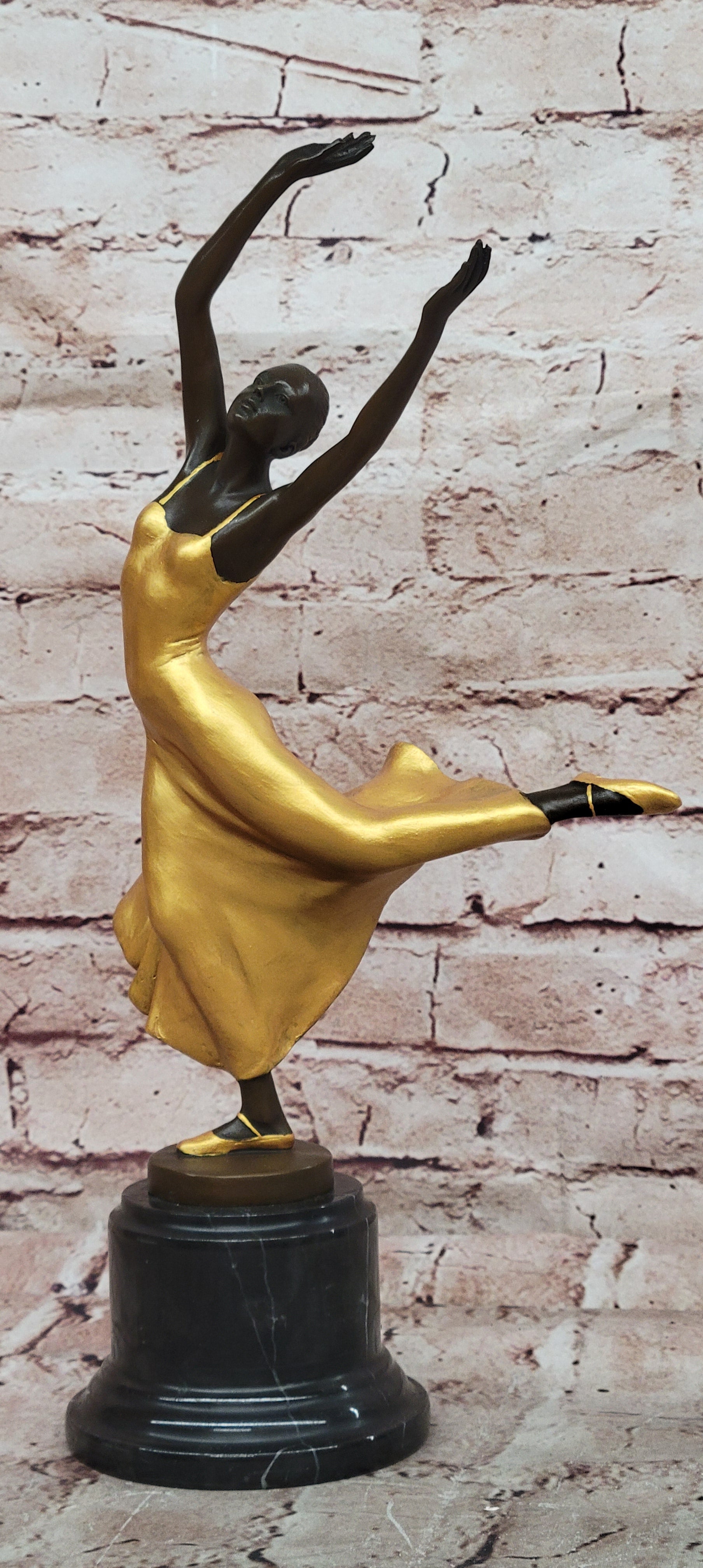 Vintage Pascal Delor Bronze Ballerina Girl Figurine Hot Cast Hand Made Classic Art