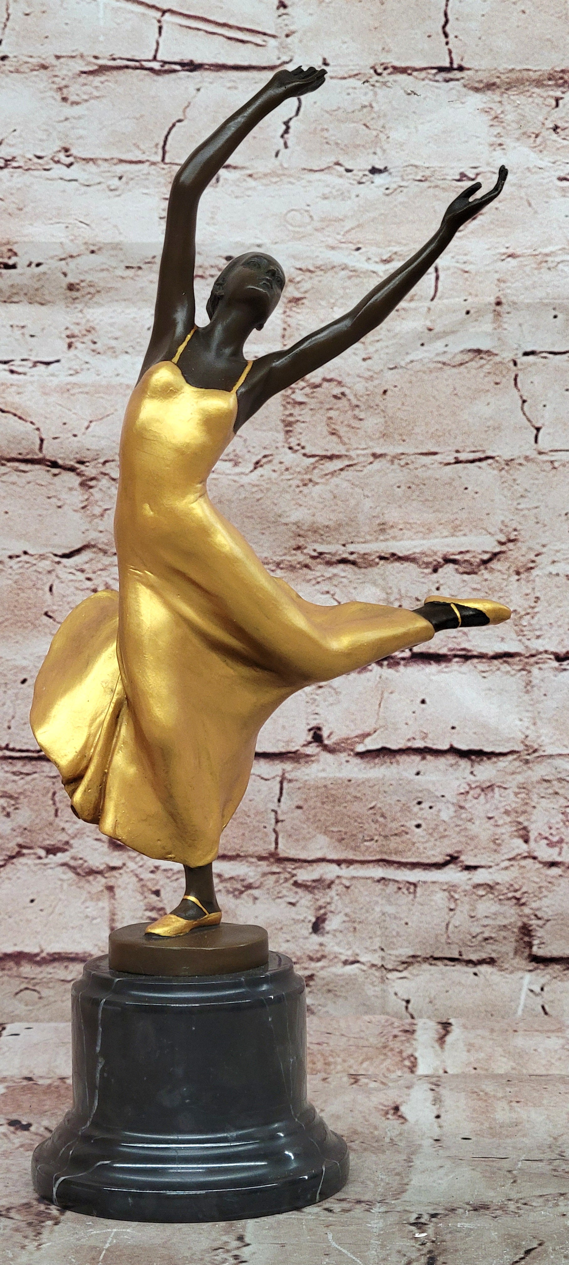 Vintage Pascal Delor Bronze Ballerina Girl Figurine Hot Cast Hand Made Classic Art