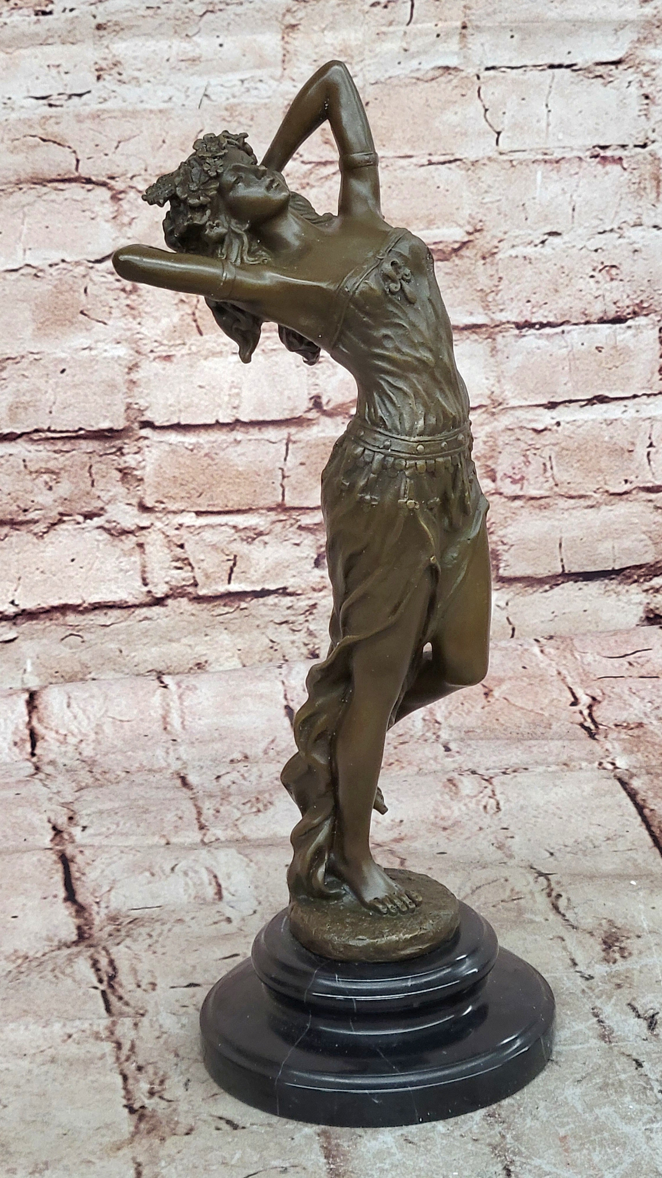 Art Deco/Nouveau Hot Cast Gypsy Dancer Bronze Masterpiece Sculpture Statue