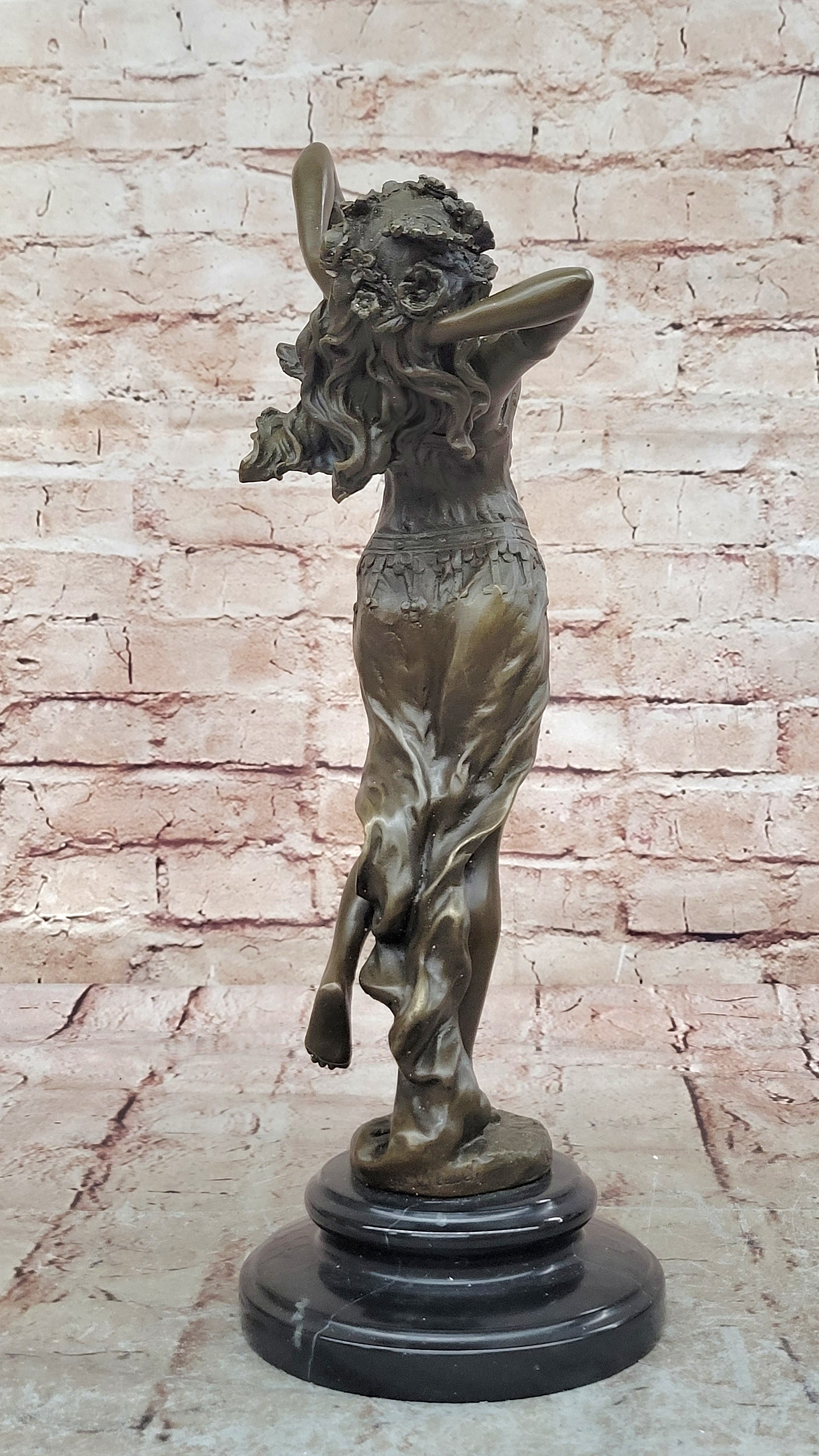 Art Deco/Nouveau Hot Cast Gypsy Dancer Bronze Masterpiece Sculpture Statue