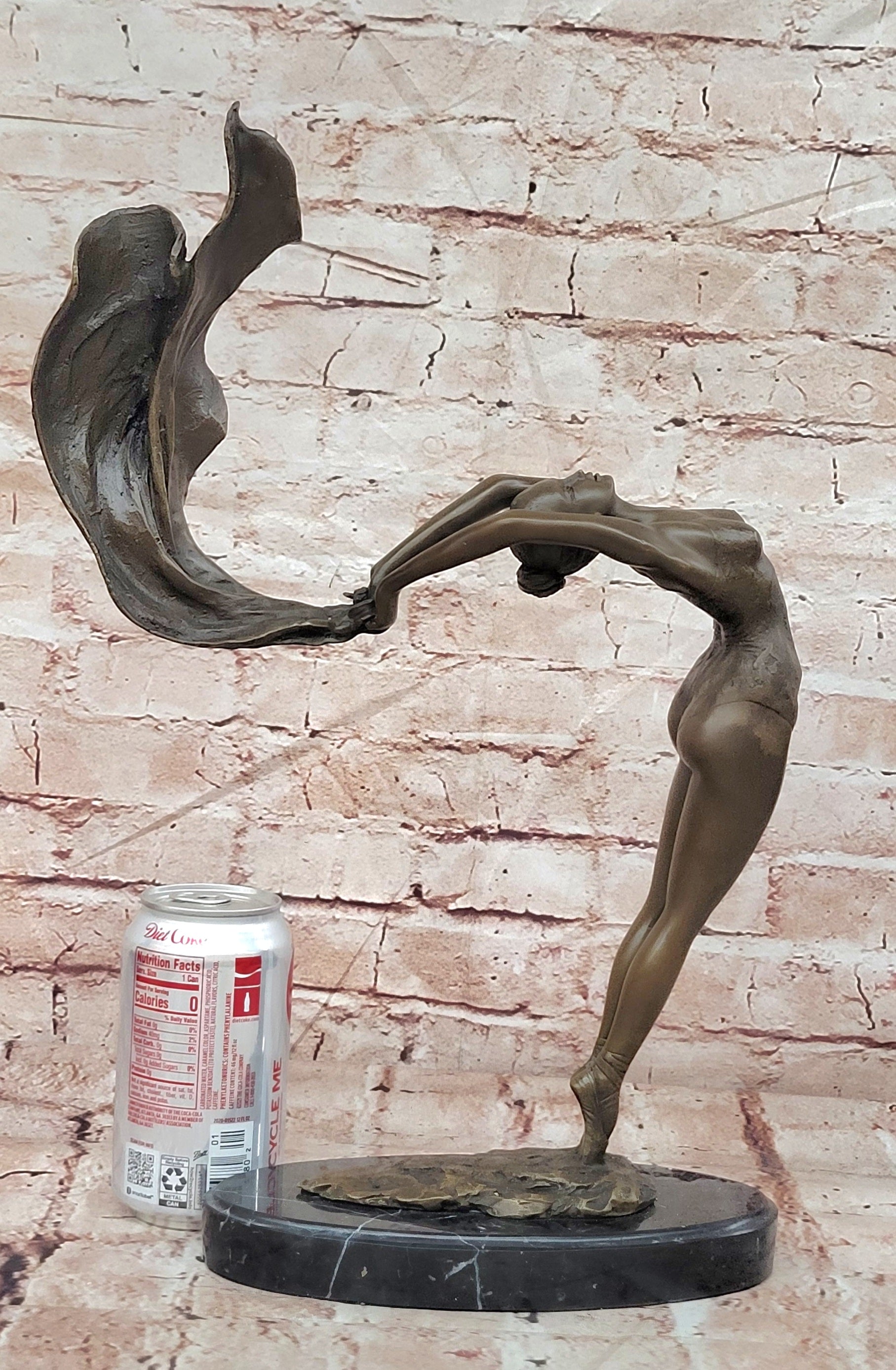 Mavchi Bronze Dance Sculpture Ballet Dancer with Voile Fine Art Statue