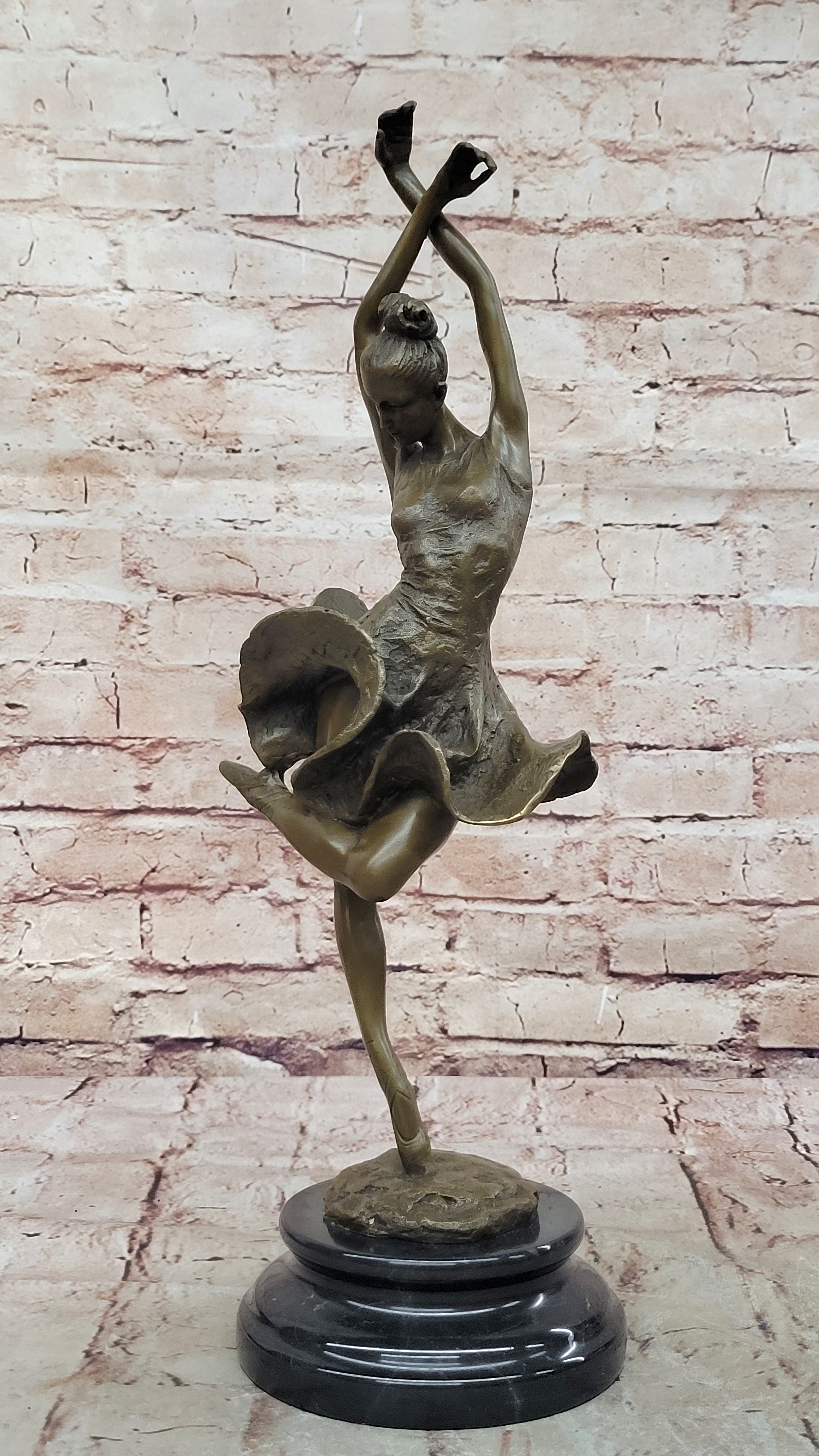EDGAR DEGAS BALLERINA DANCER REAL VINTAGE BRONZE STATUE SCULPTURE FIGURINE SALE GIFT