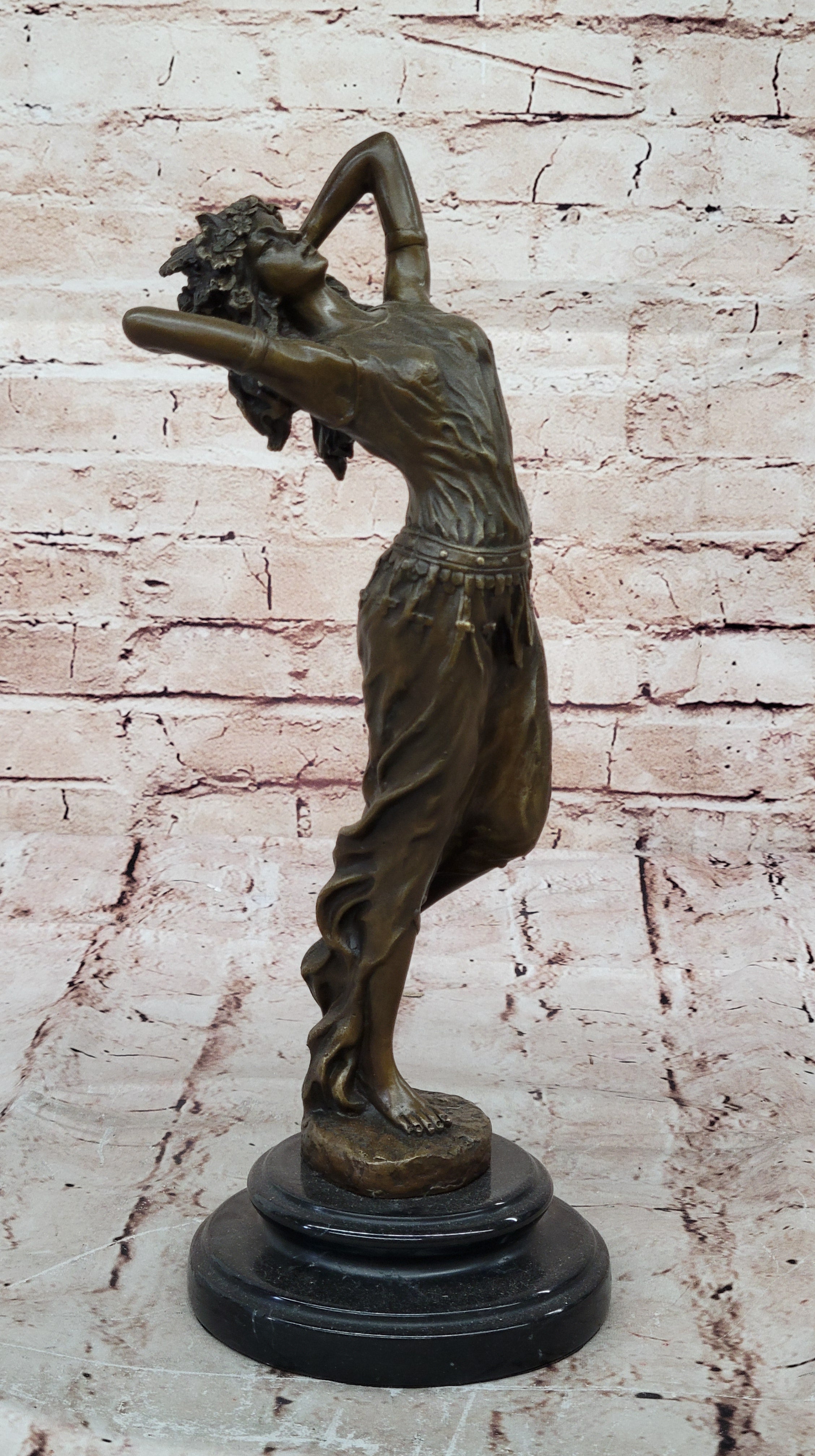 Handcrafted Detailed Museum Quality Artwork Arabian Woman Bronze Sculpture