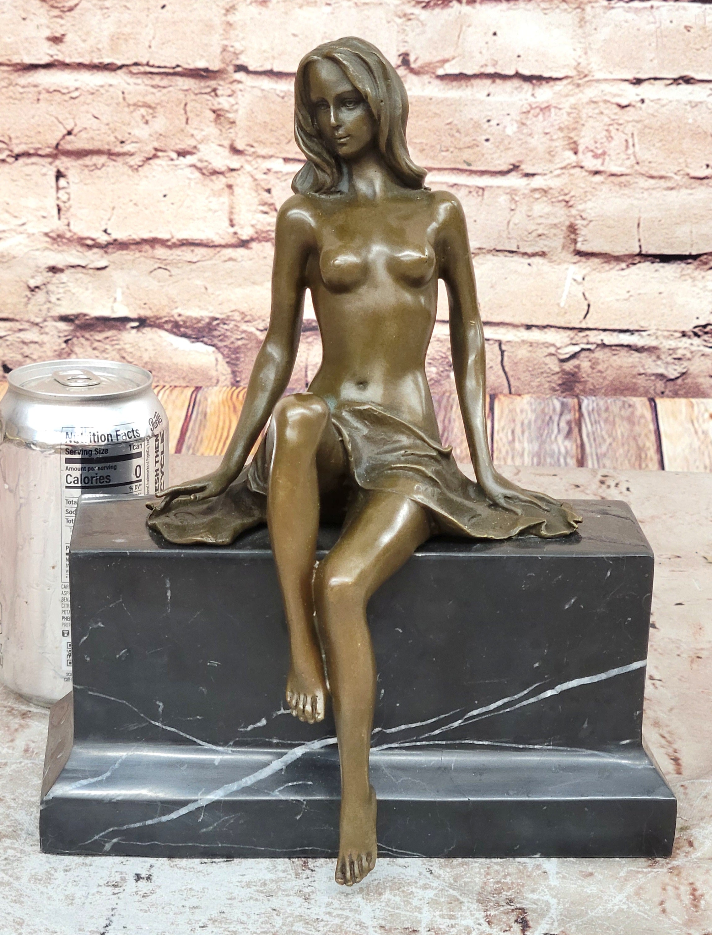 Collector Edition Unique Tall Sexy Goddess Nude Naked Temptress Bronze Sculpture