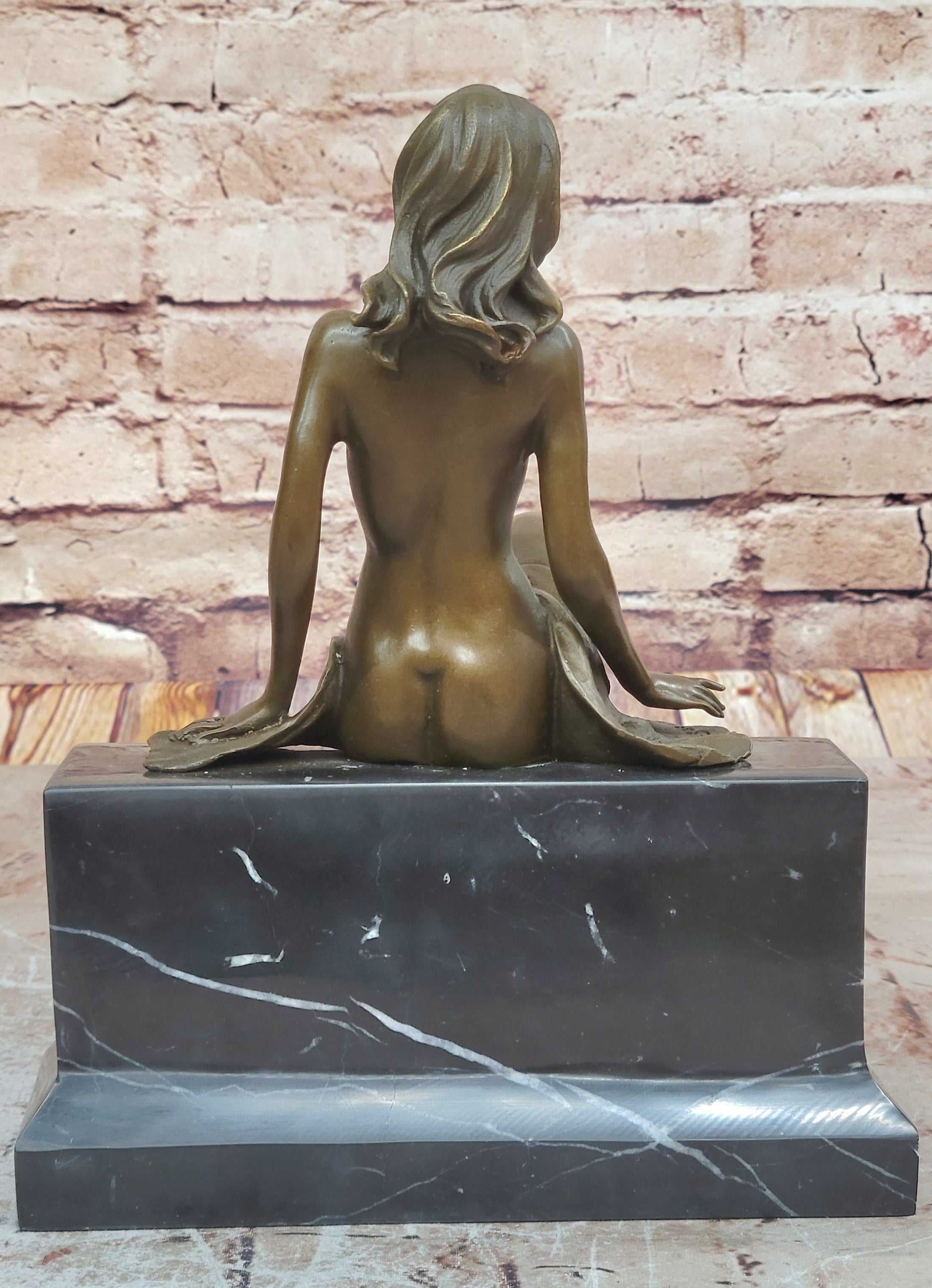 Collector Edition Unique Tall Sexy Goddess Nude Naked Temptress Bronze Sculpture