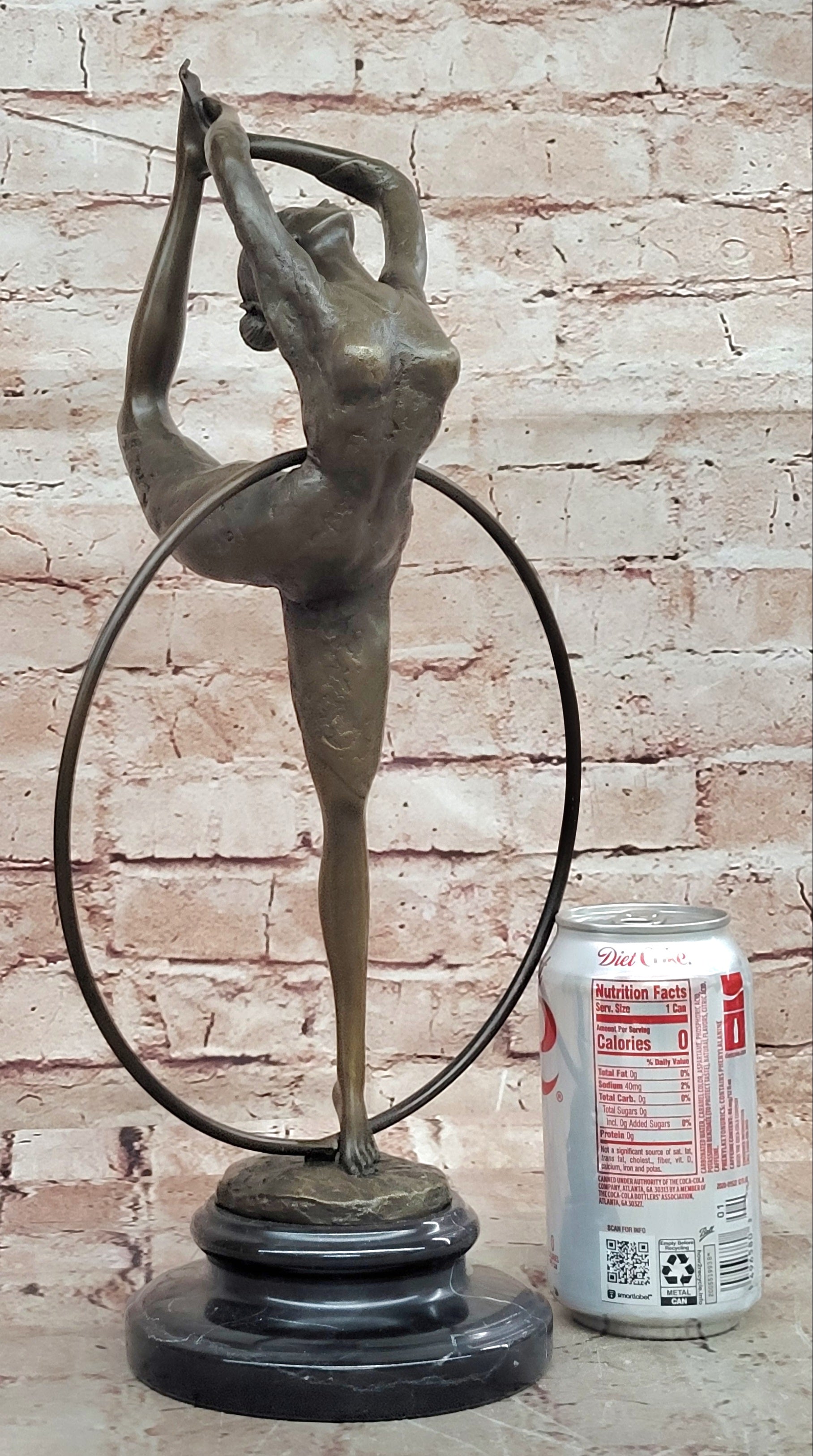 Cesaro Art Deco Bronze Dancer Sculpture Hand Made Elegant Woman Figurine