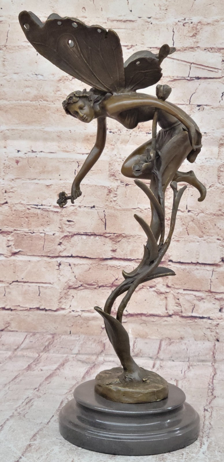 Original Sign Fantasy Fairy Bronze Sculpture Figurine Art Figure Statue Hot Cast