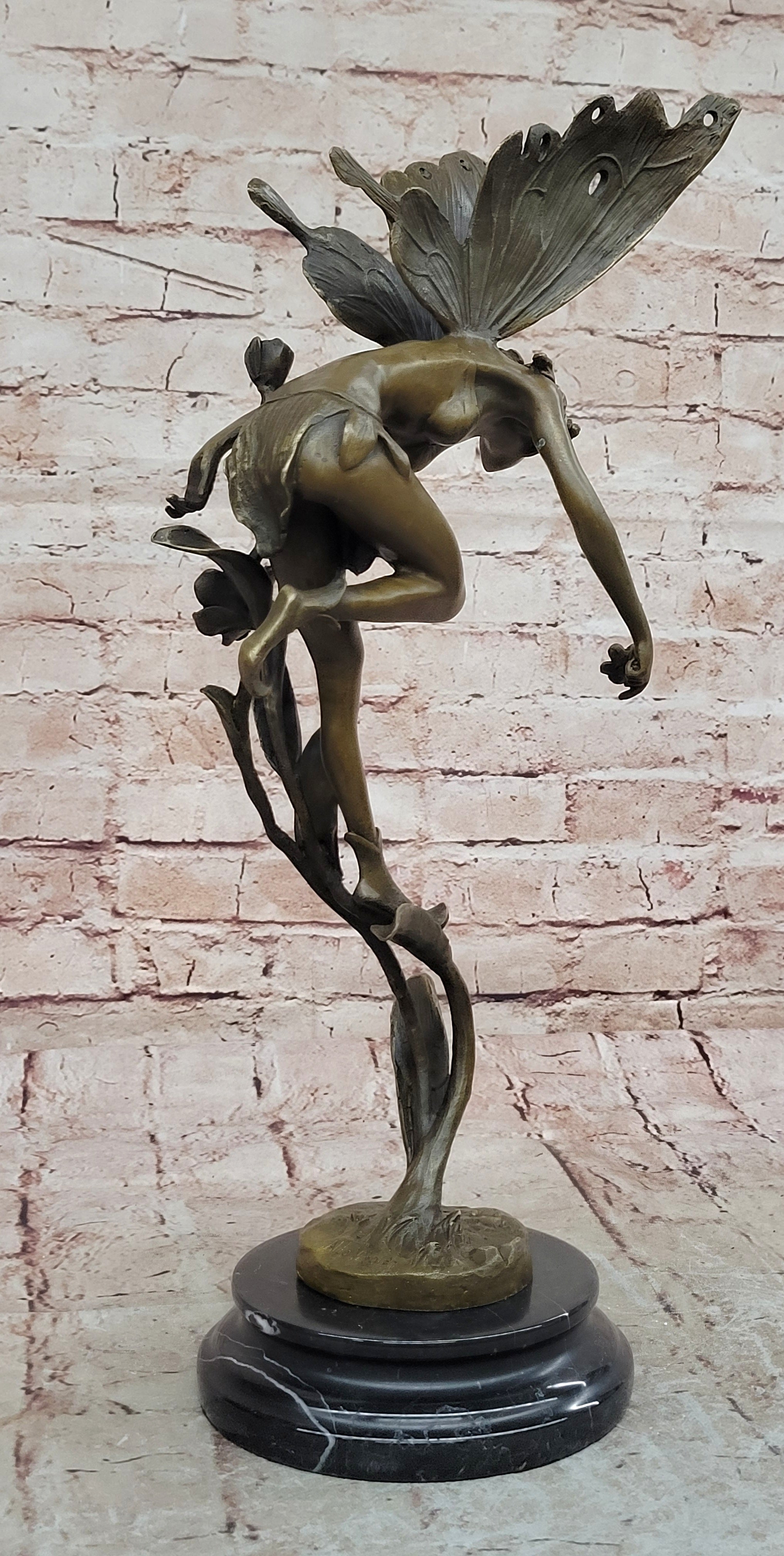 Original Sign Fantasy Fairy Bronze Sculpture Figurine Art Figure Statue Hot Cast