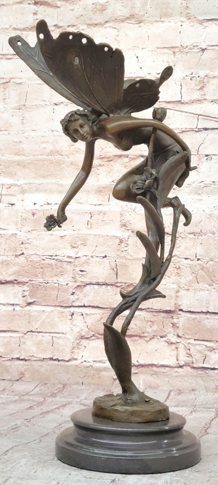 Original Sign Fantasy Fairy Bronze Sculpture Figurine Art Figure Statue Hot Cast