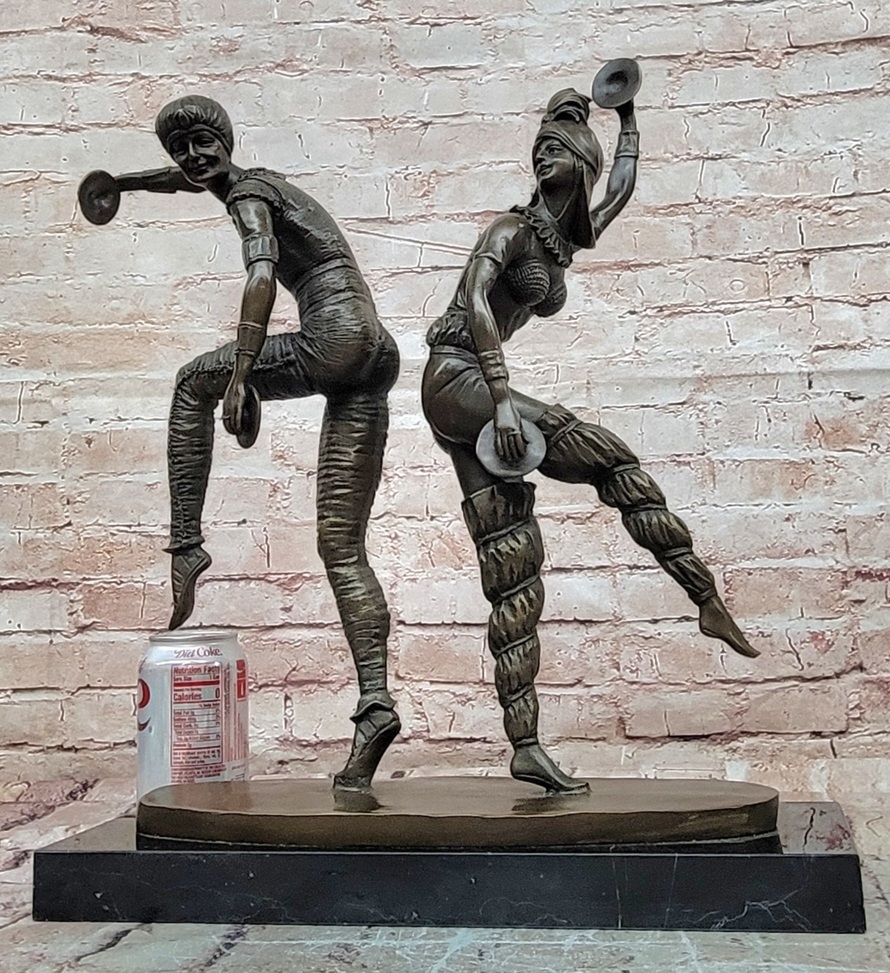Art Deco Bronze Dancing Duo Sculpture Chiparus Inspired Fine Art Statue