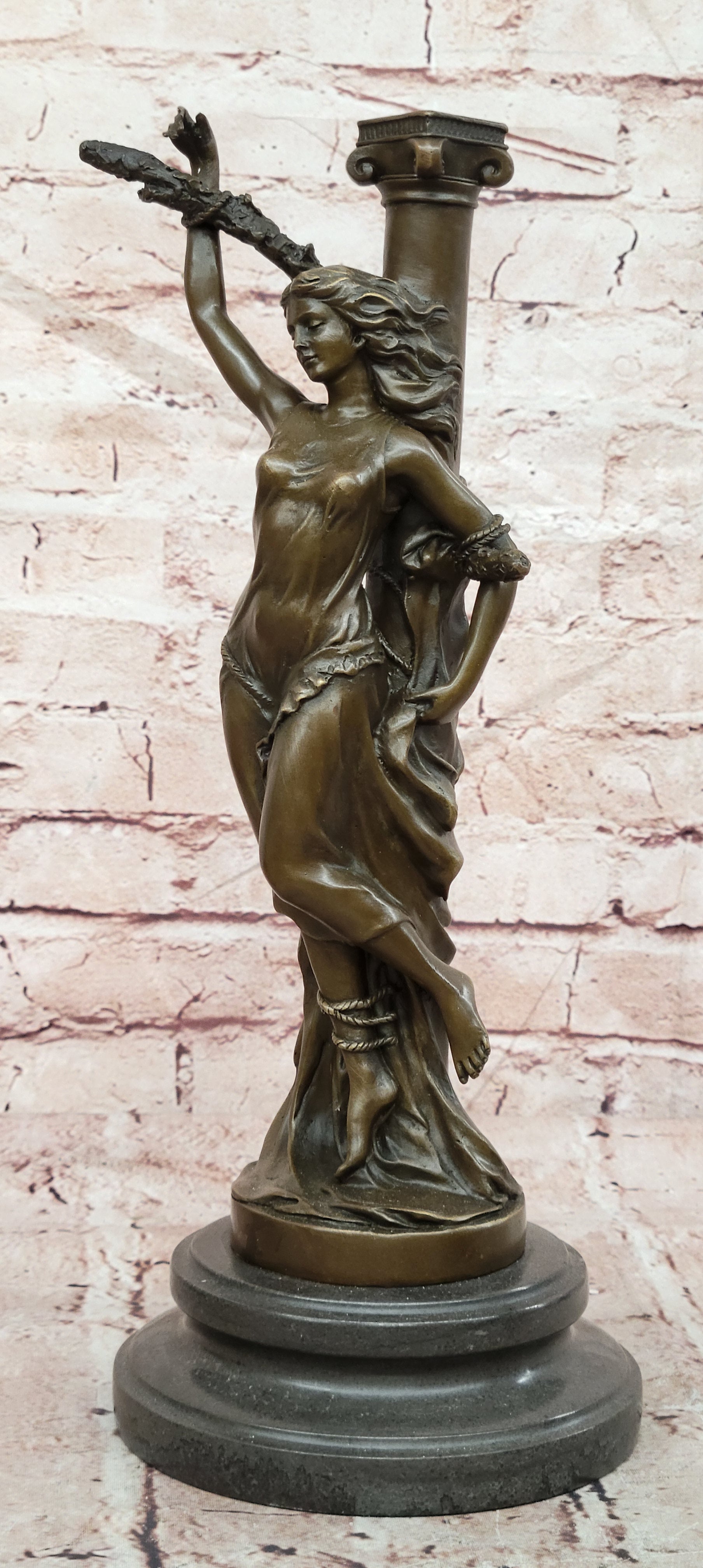 Bronze French Heroine Joan of Arc Figurine Signed Nick Fine Art Collectible