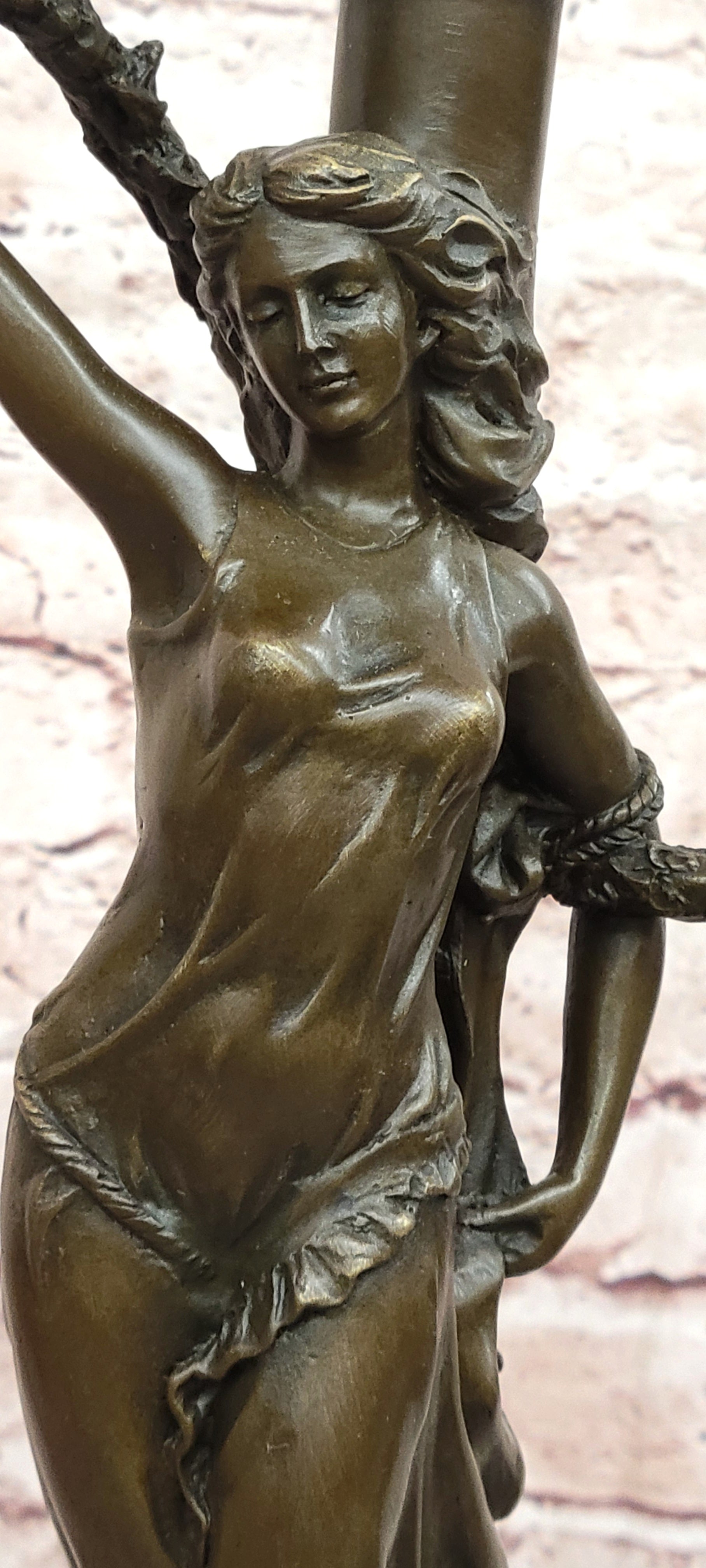 Bronze French Heroine Joan of Arc Figurine Signed Nick Fine Art Collectible