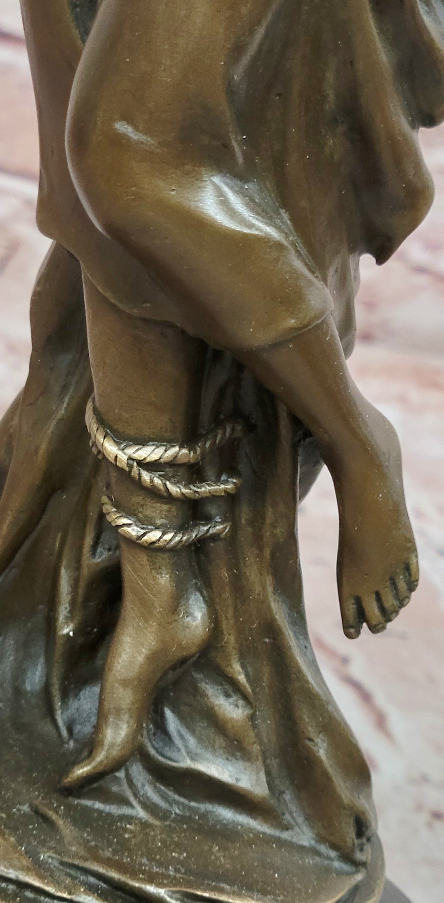 Bronze French Heroine Joan of Arc Figurine Signed Nick Fine Art Collectible