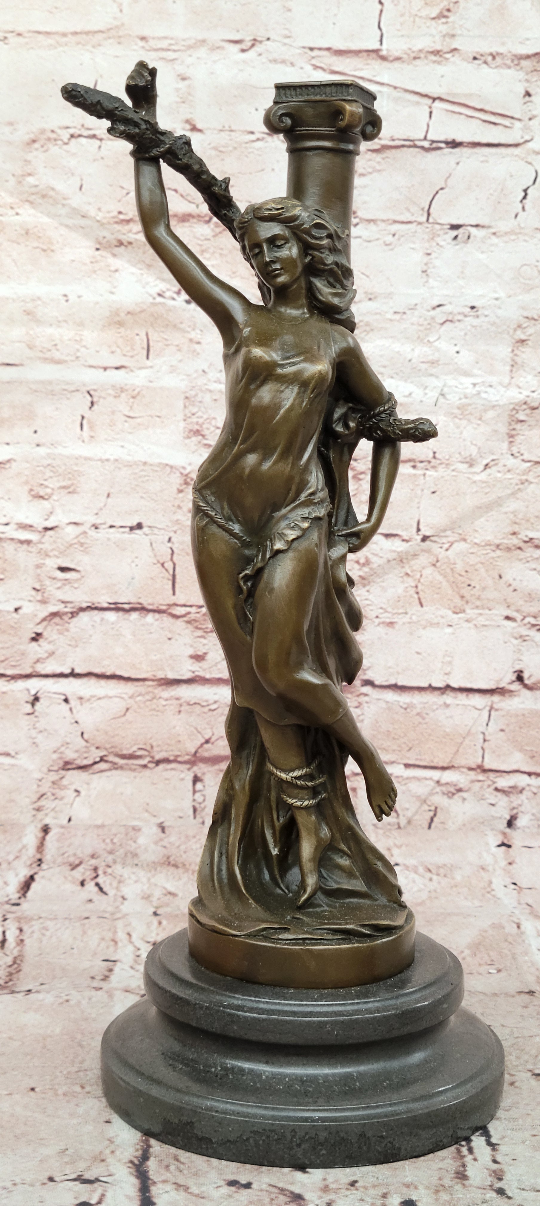 Bronze French Heroine Joan of Arc Figurine Signed Nick Fine Art Collectible