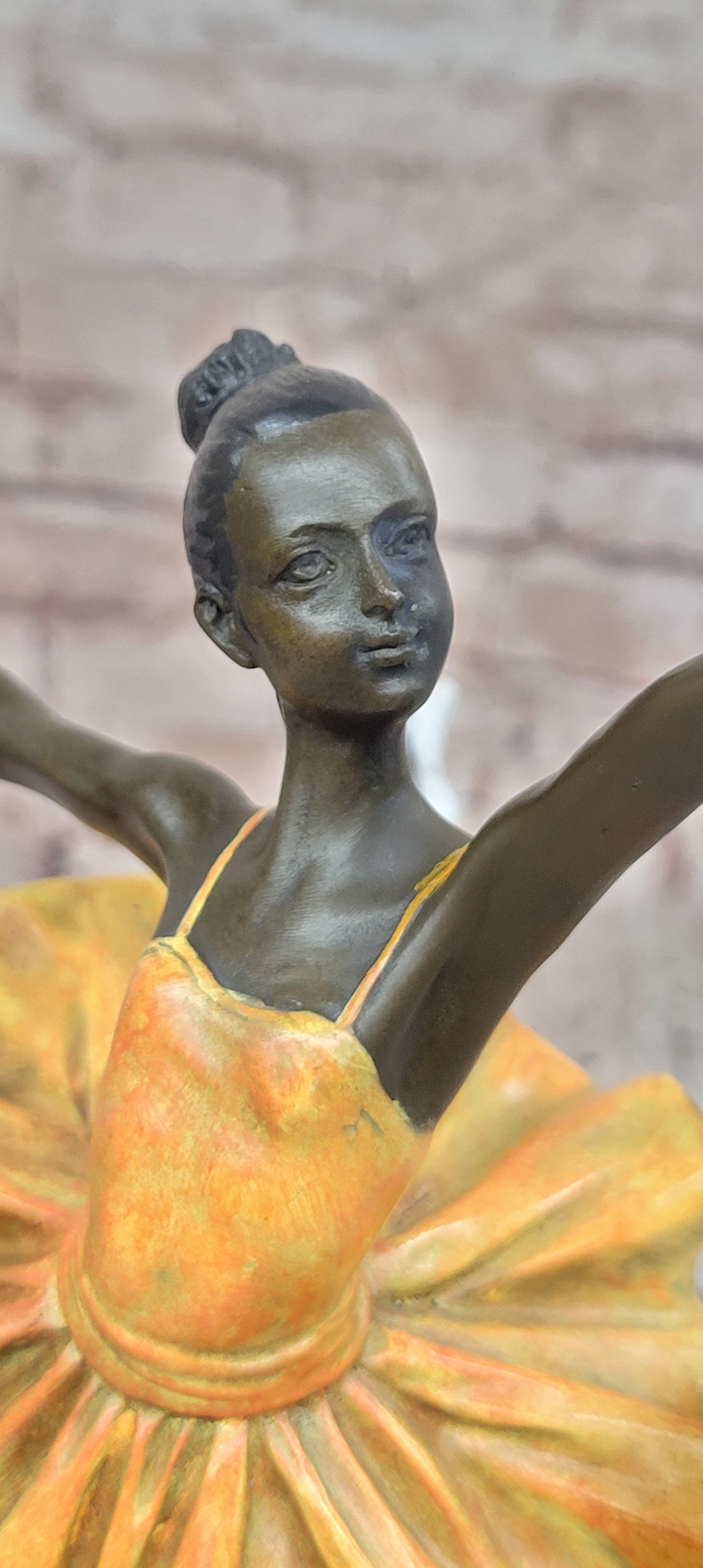 Bronze Ballet Dancer Sculpture Signed Milo Tutu Figurine Decorative Statue