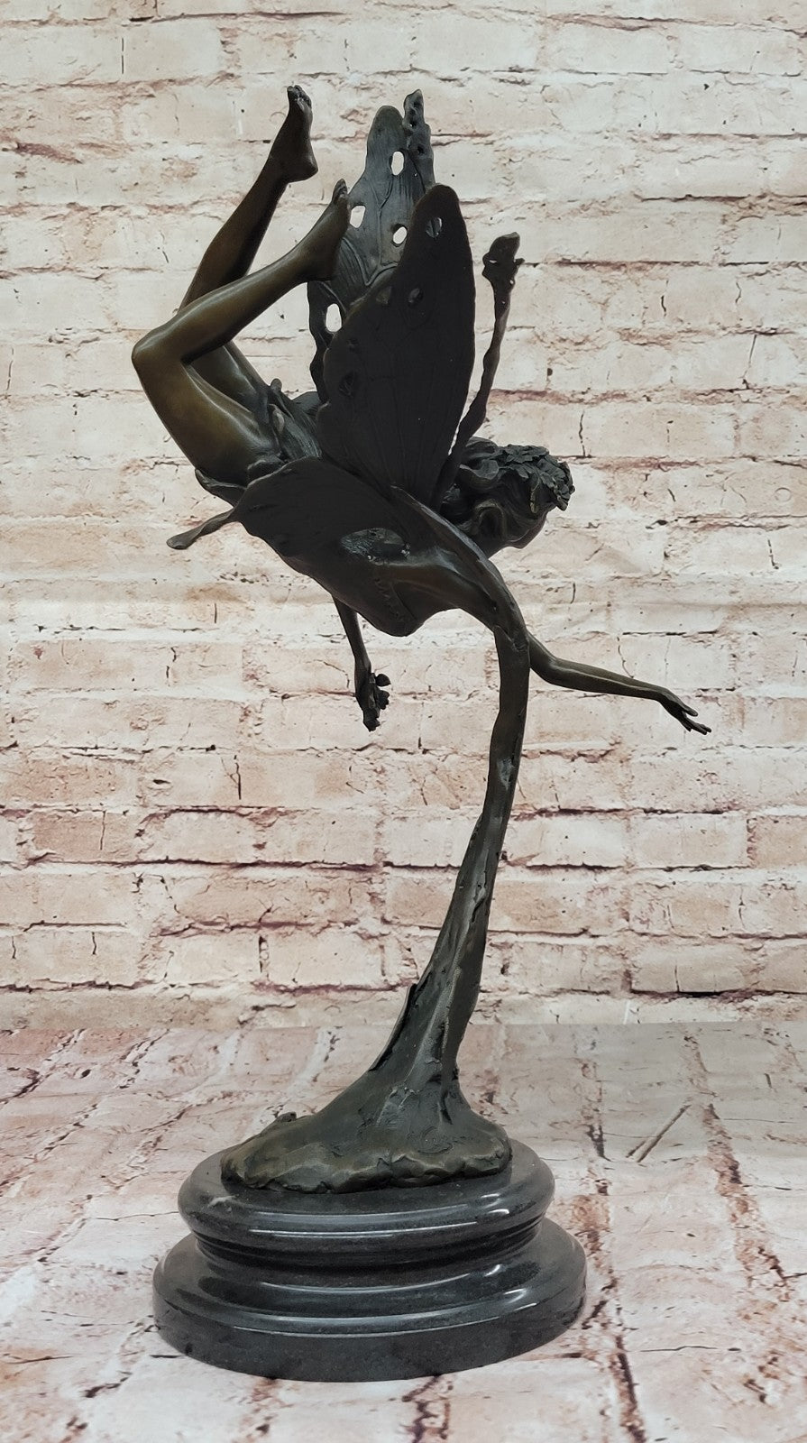 Statue Sculpture Angel Fairy Art Deco Style Art Nouveau Style Solid bronze Decor
