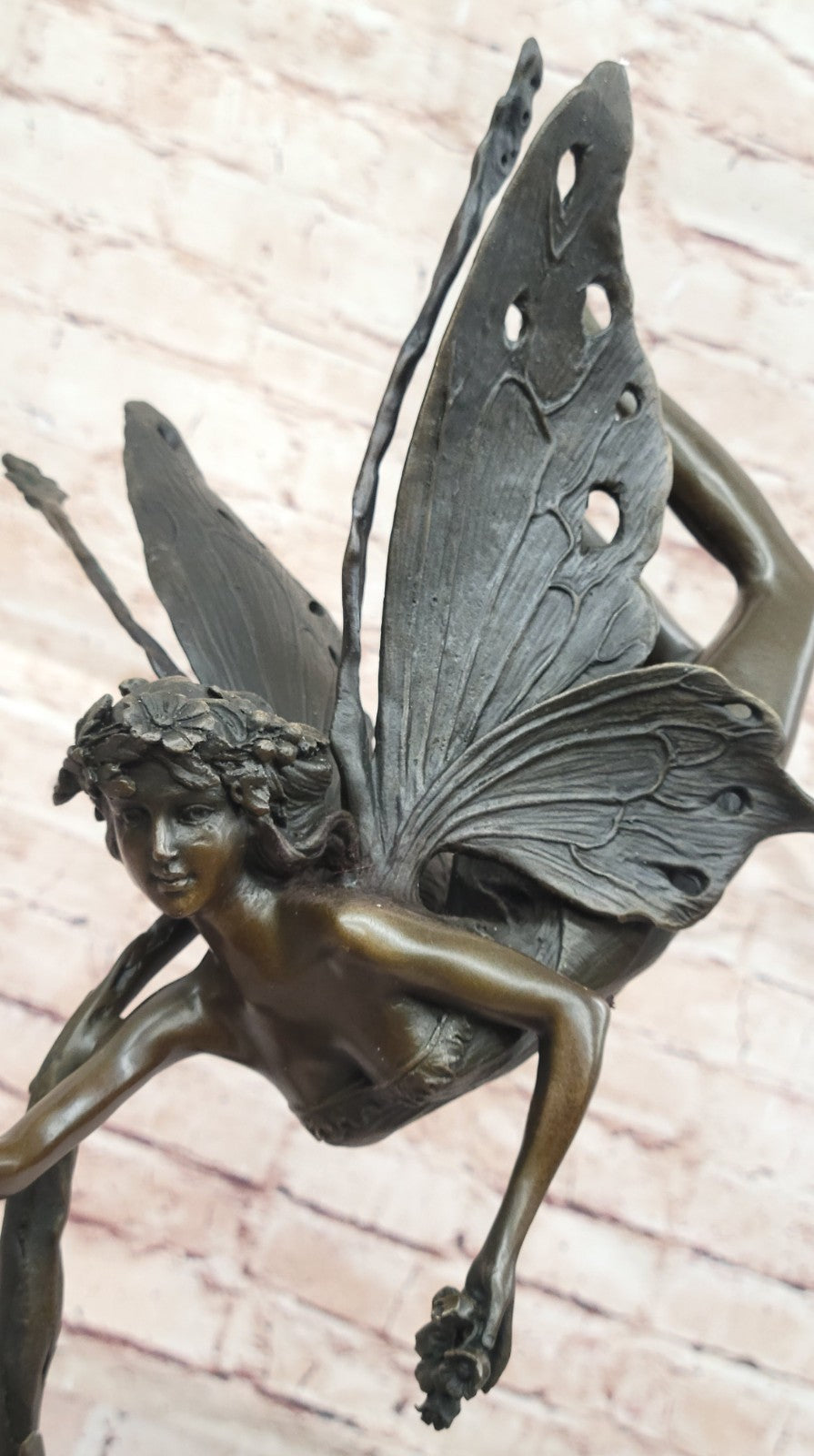 Statue Sculpture Angel Fairy Art Deco Style Art Nouveau Style Solid bronze Decor
