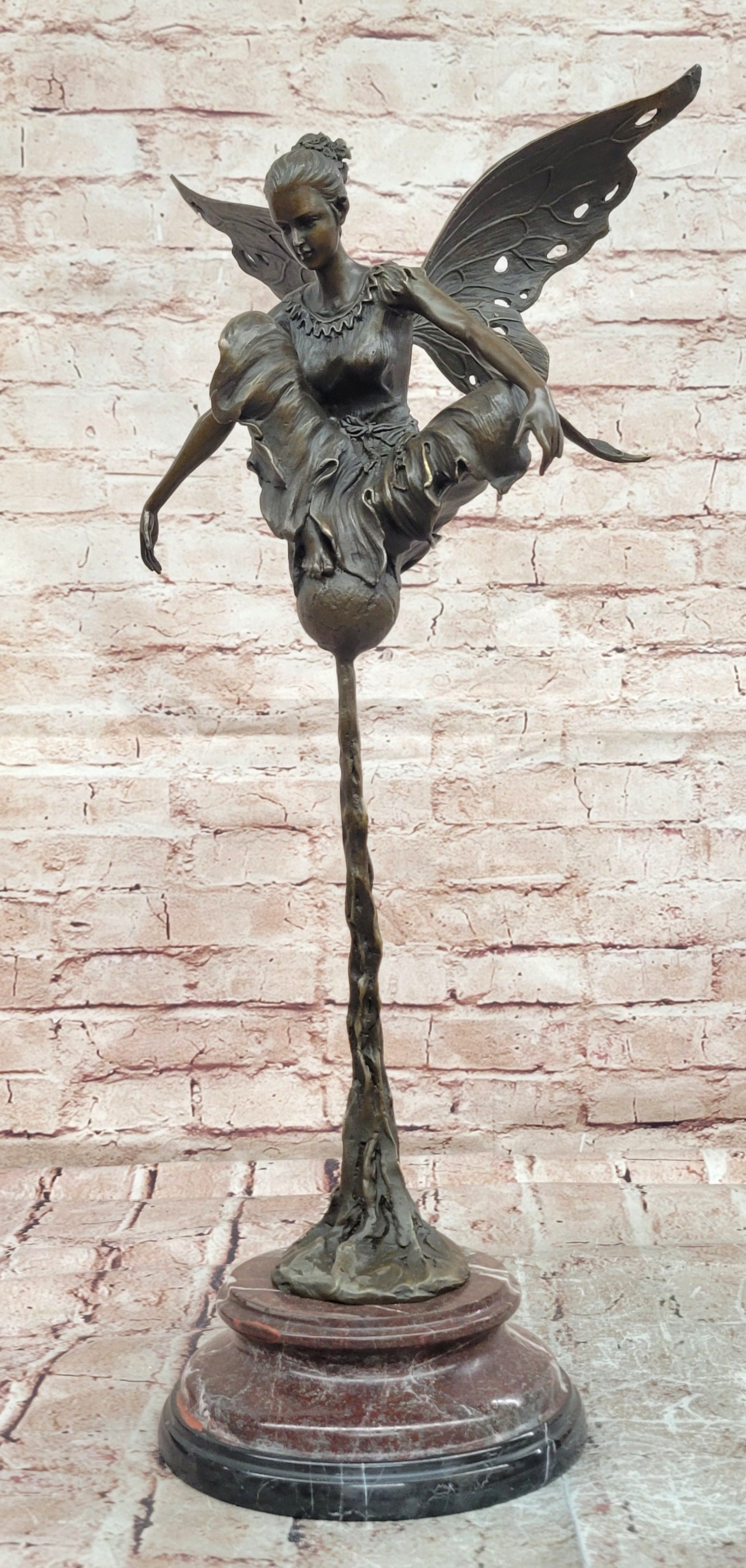 Handcrafted Cesaro Bronze Angel Figurine Lost Wax Gallery Edition