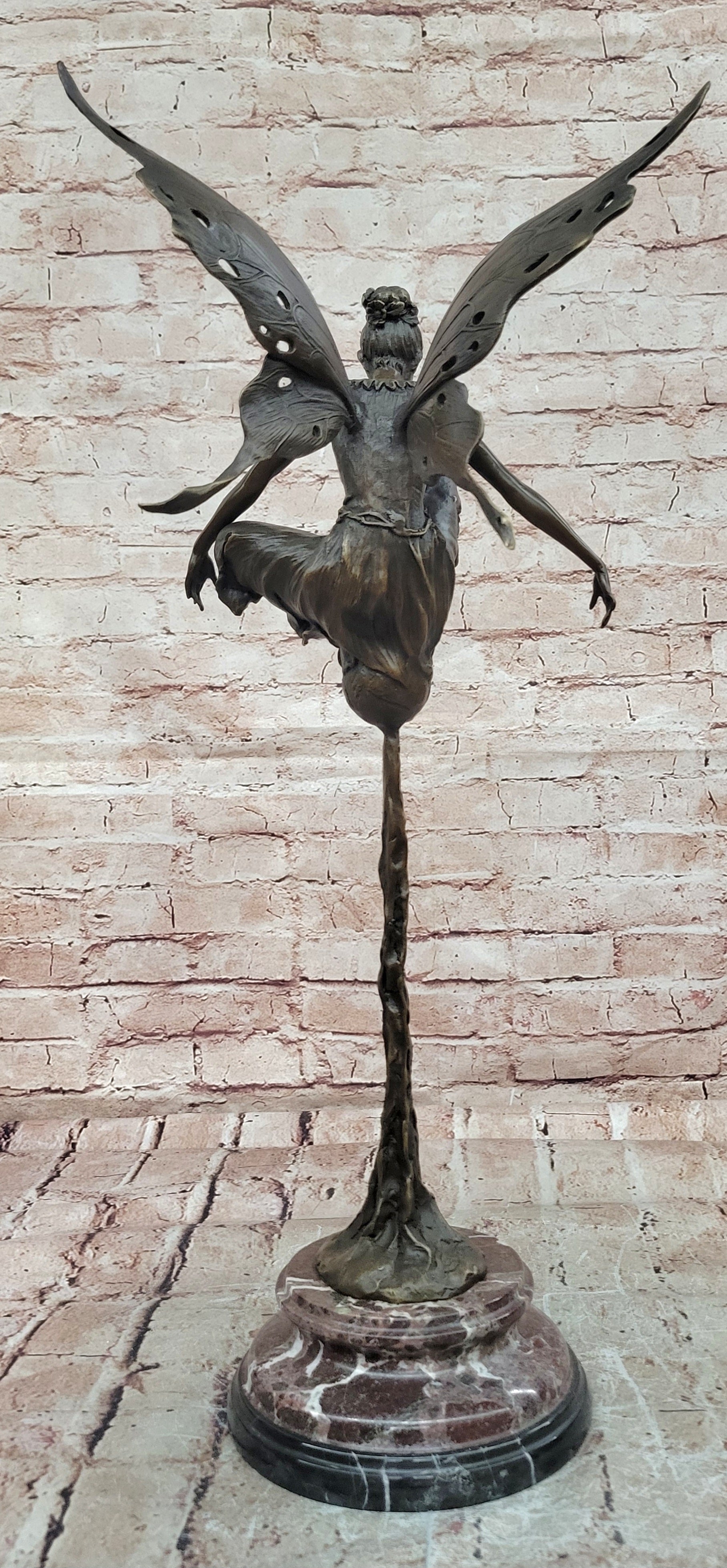 Handcrafted Cesaro Bronze Angel Figurine Lost Wax Gallery Edition