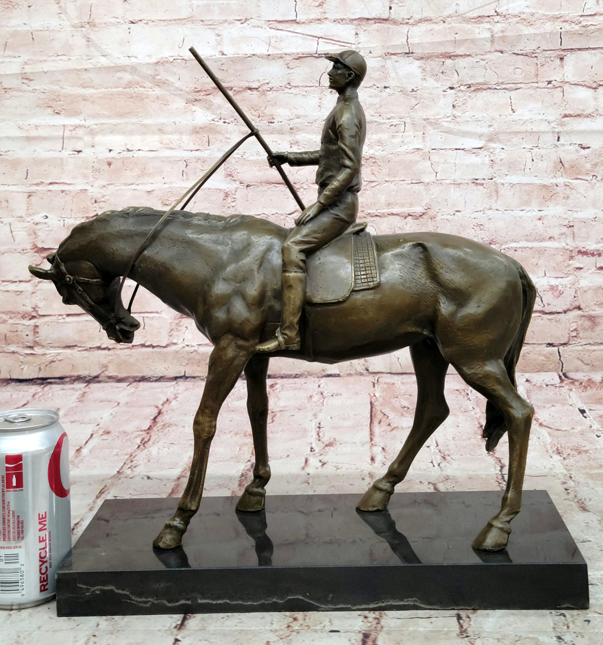 Bronze Sculpture "The Jockey Boy" Art Deco HotCast Home Decor Decoration by Mene