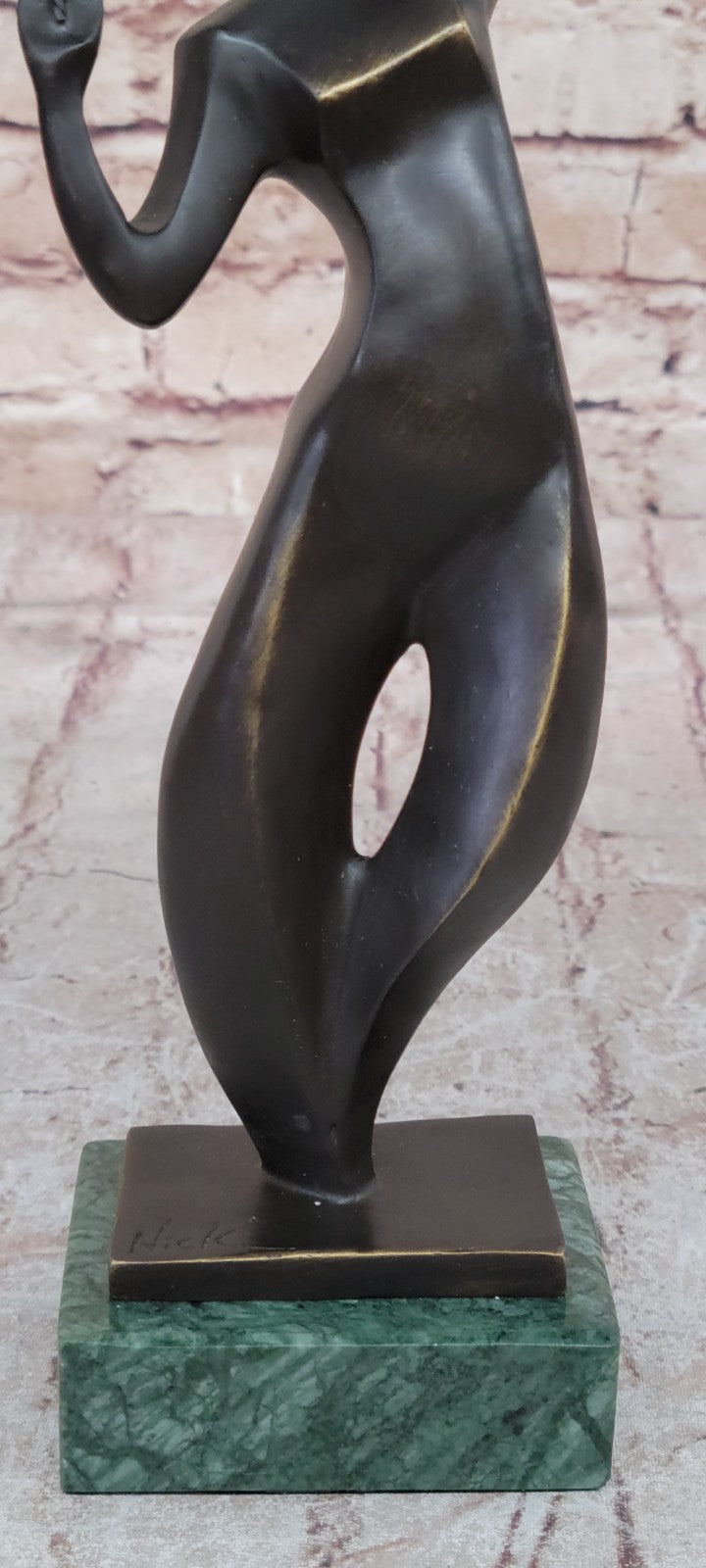 Tennis players sports figure bronze sculpture marble base cup Gift Decor