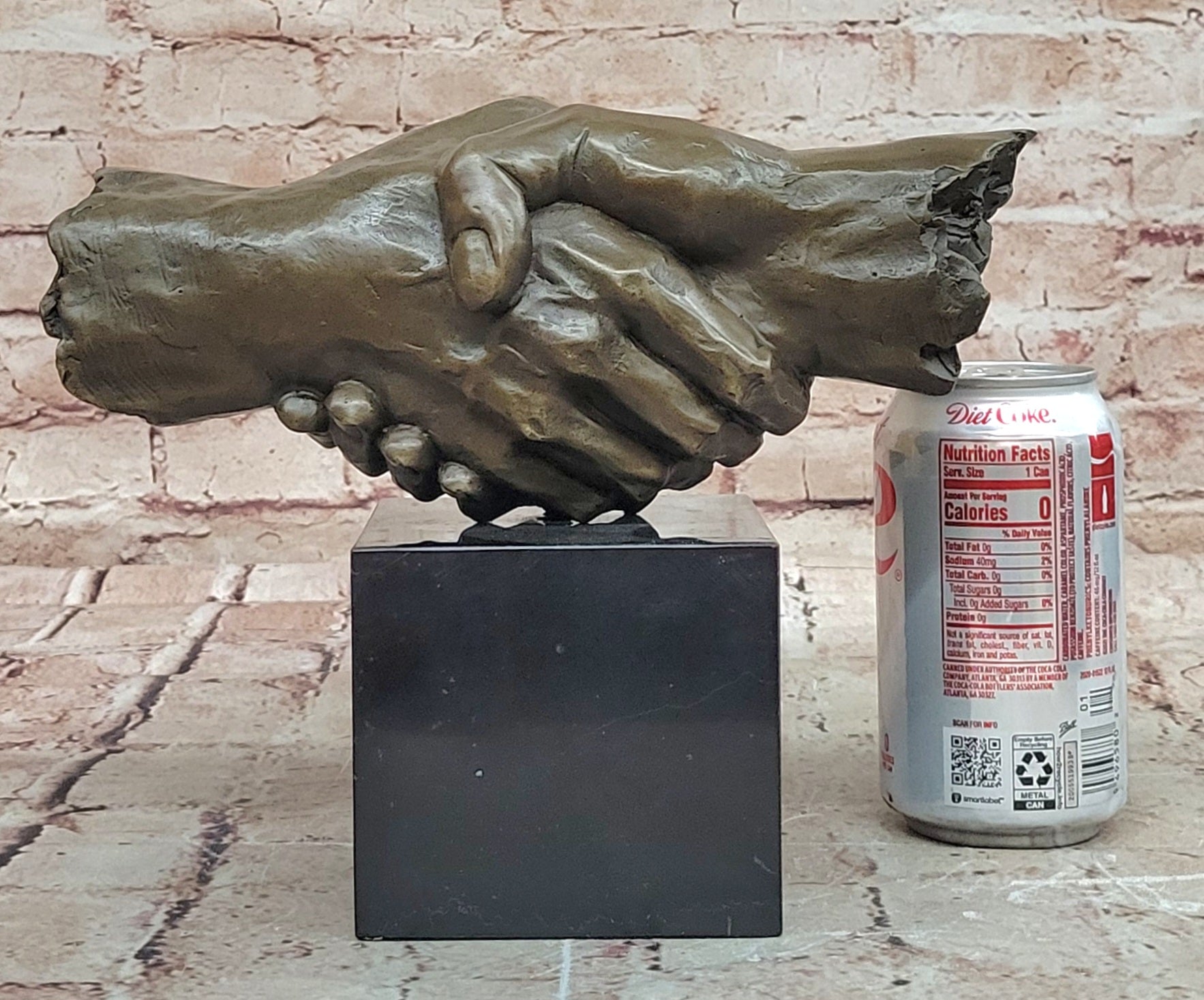 After Dalí Bronze Friendship Sculpture Surreal Modern Abstract Figurine
