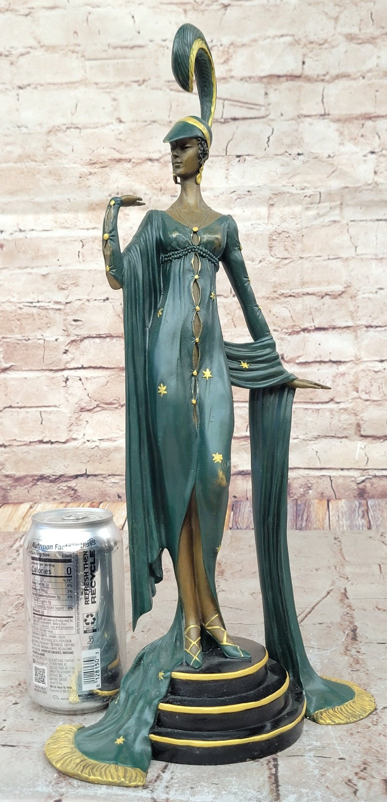 French Moulin rouge Broadway Show Girl Collector Memorabilia Bronze Sculpture