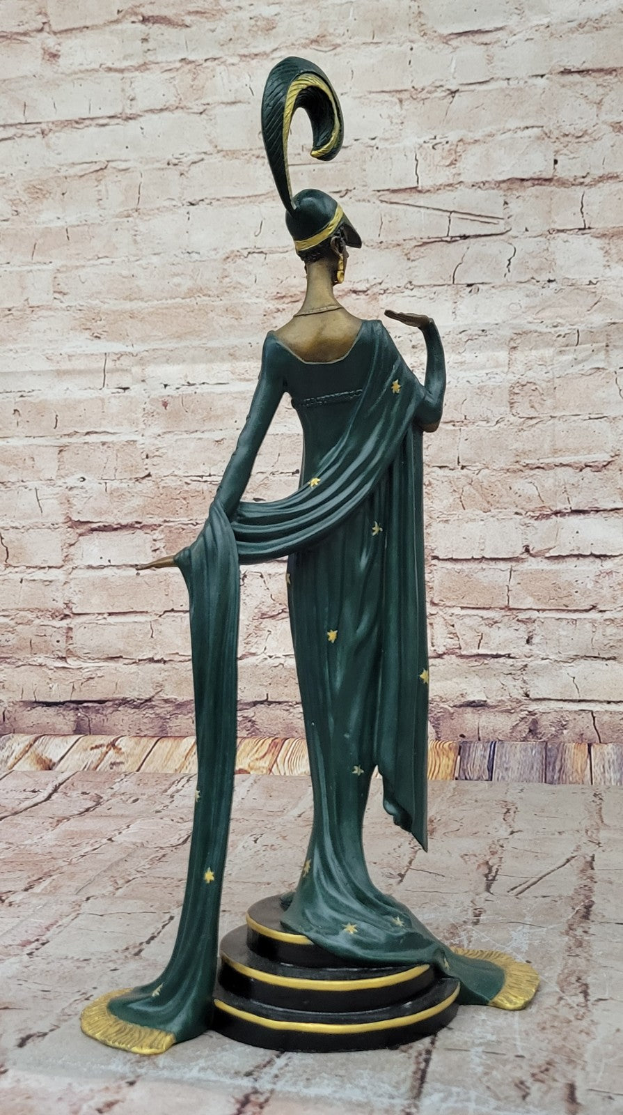 French Moulin rouge Broadway Show Girl Collector Memorabilia Bronze Sculpture