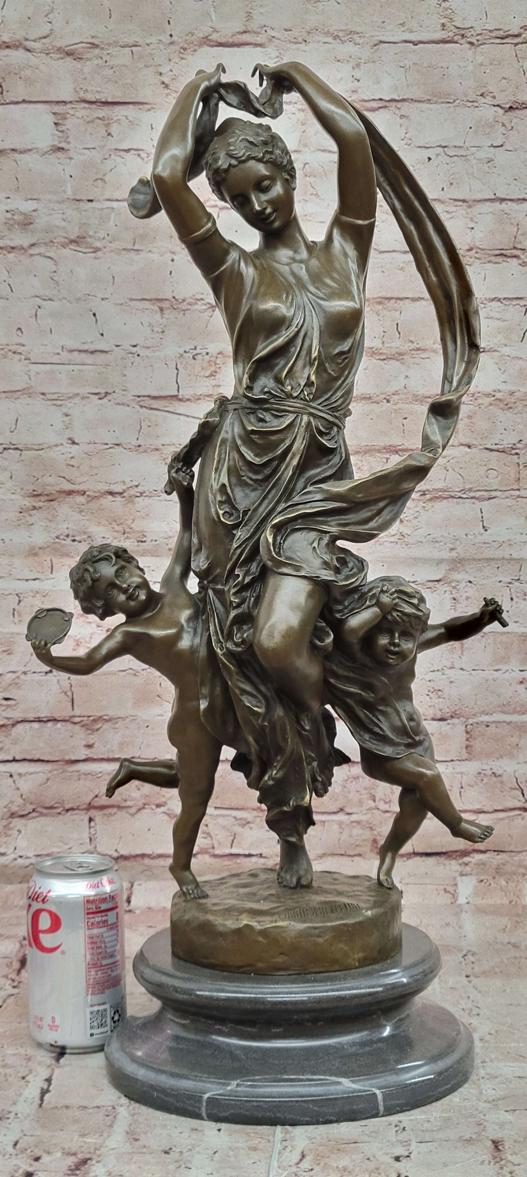 Carrier Belleuse Huge French Bronze Festival Sculpture Gallery Edition