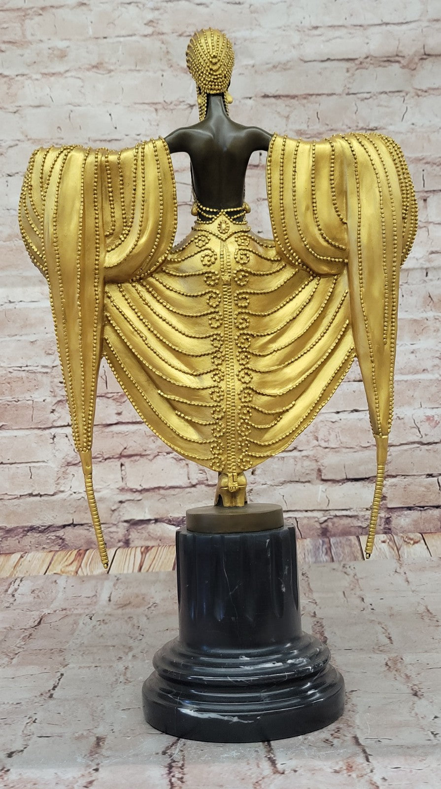 Elegant J. Erte Bronze Sculpture Radiance Art Deco Statue Hot Cast Collectible Figurine