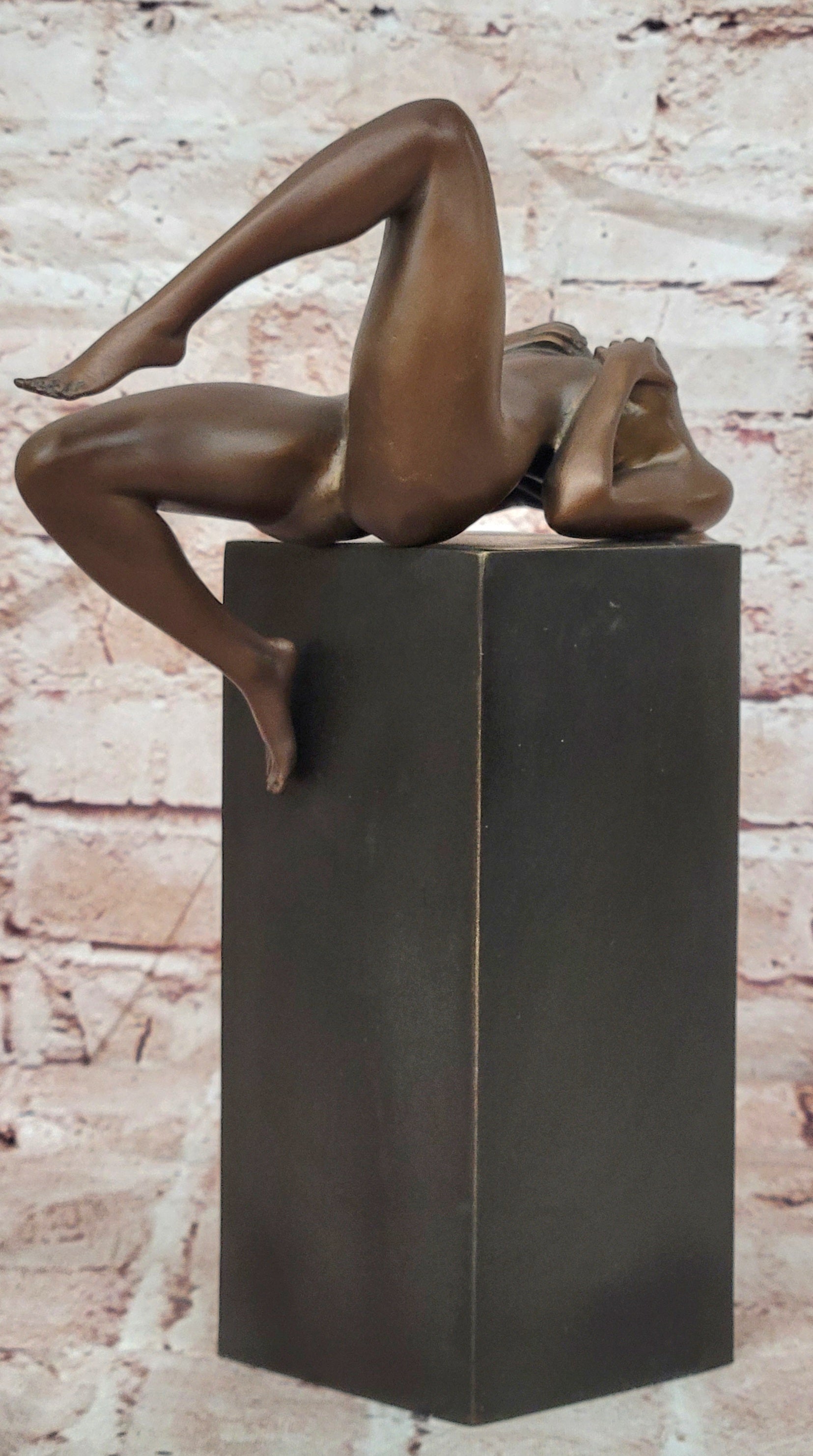 Bronze Art Deco Lady Statue Signed Nick Museum Quality Sculpture Artwork