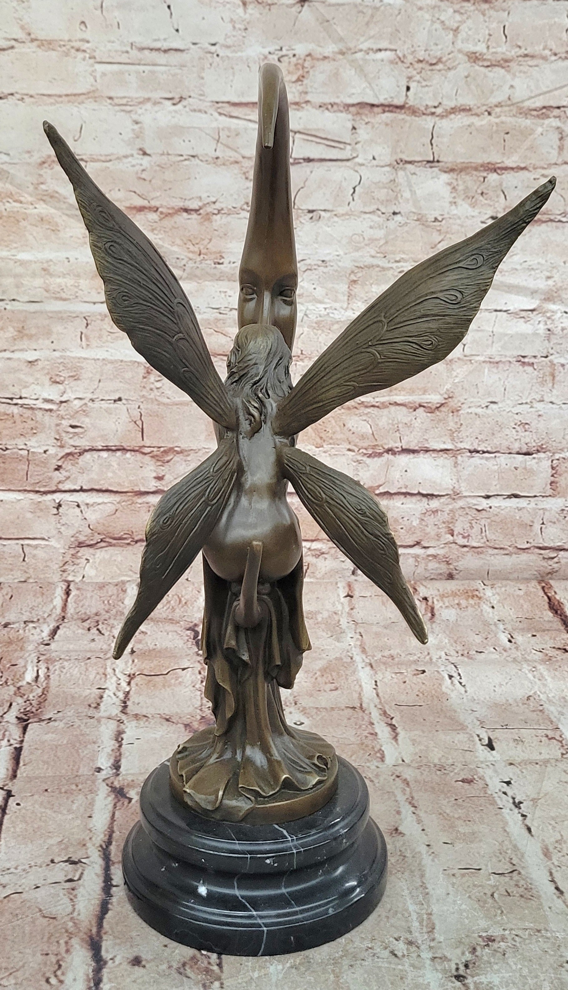 Bronze Celestial Dream Fairy Figurine Signed Mario Nick Fantasy Sculpture