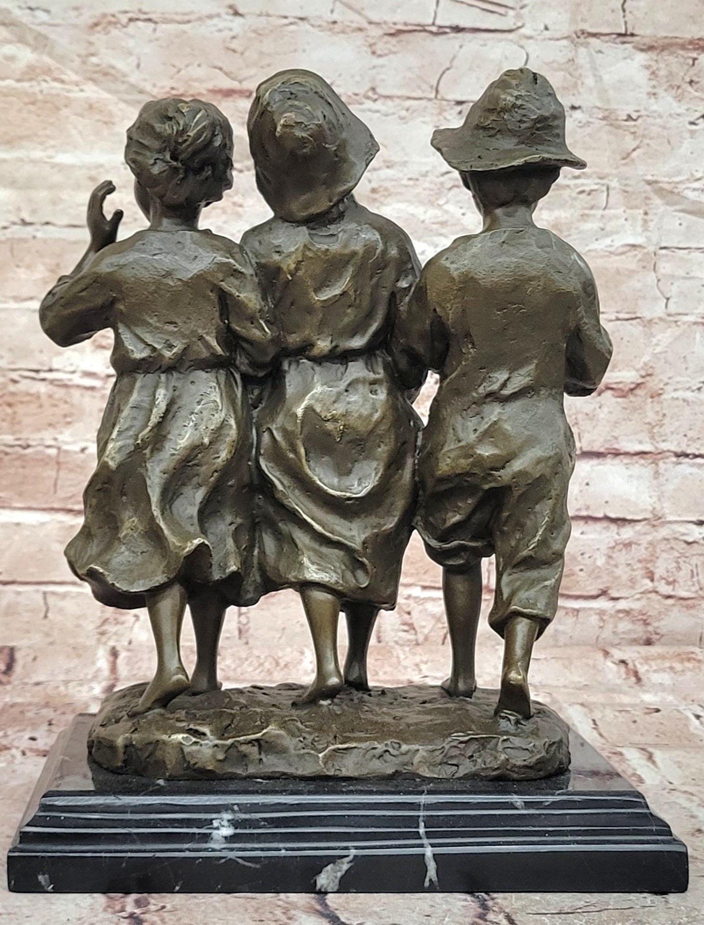 Cesaro Bronze Children Music Sculpture Museum Quality Fine Art Statue Gift