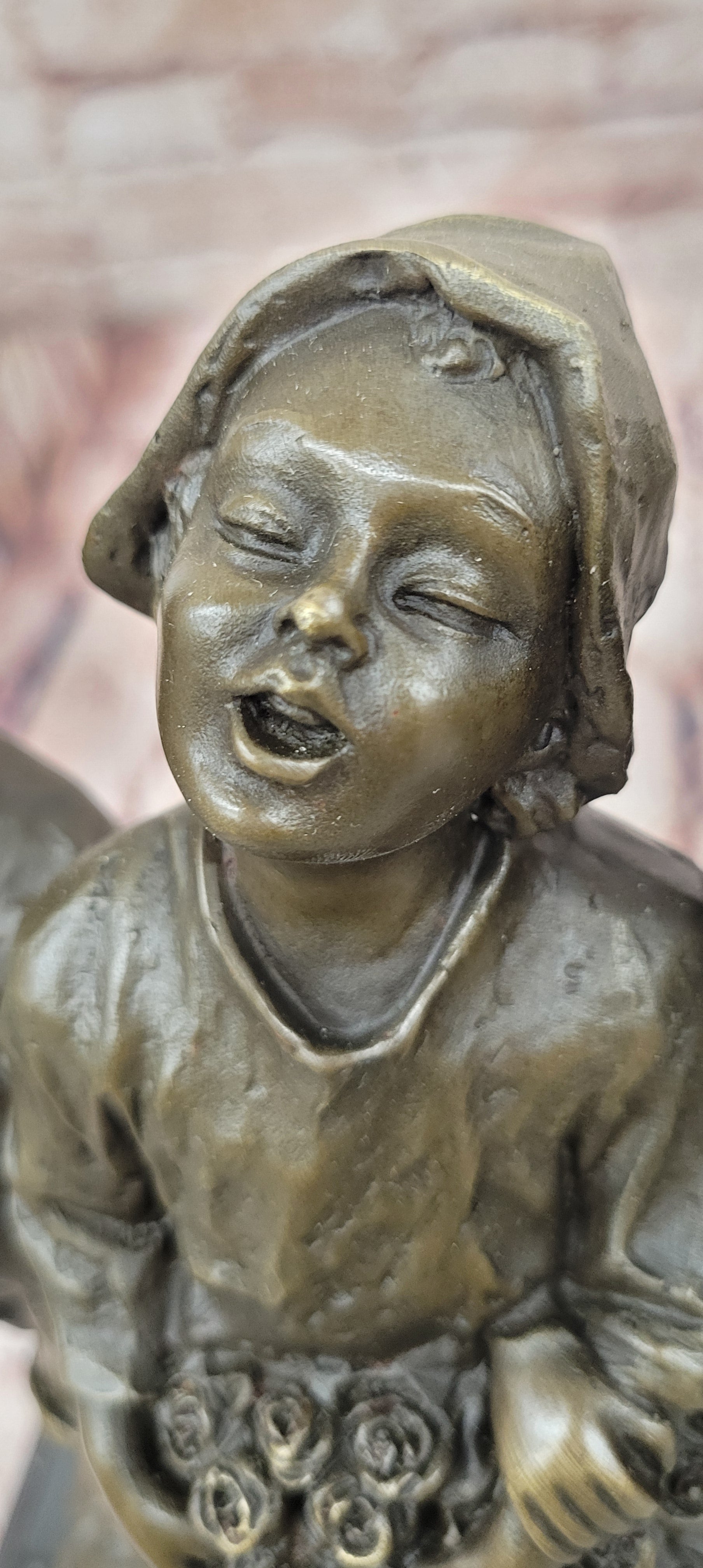 Cesaro Bronze Children Music Sculpture Museum Quality Fine Art Statue Gift