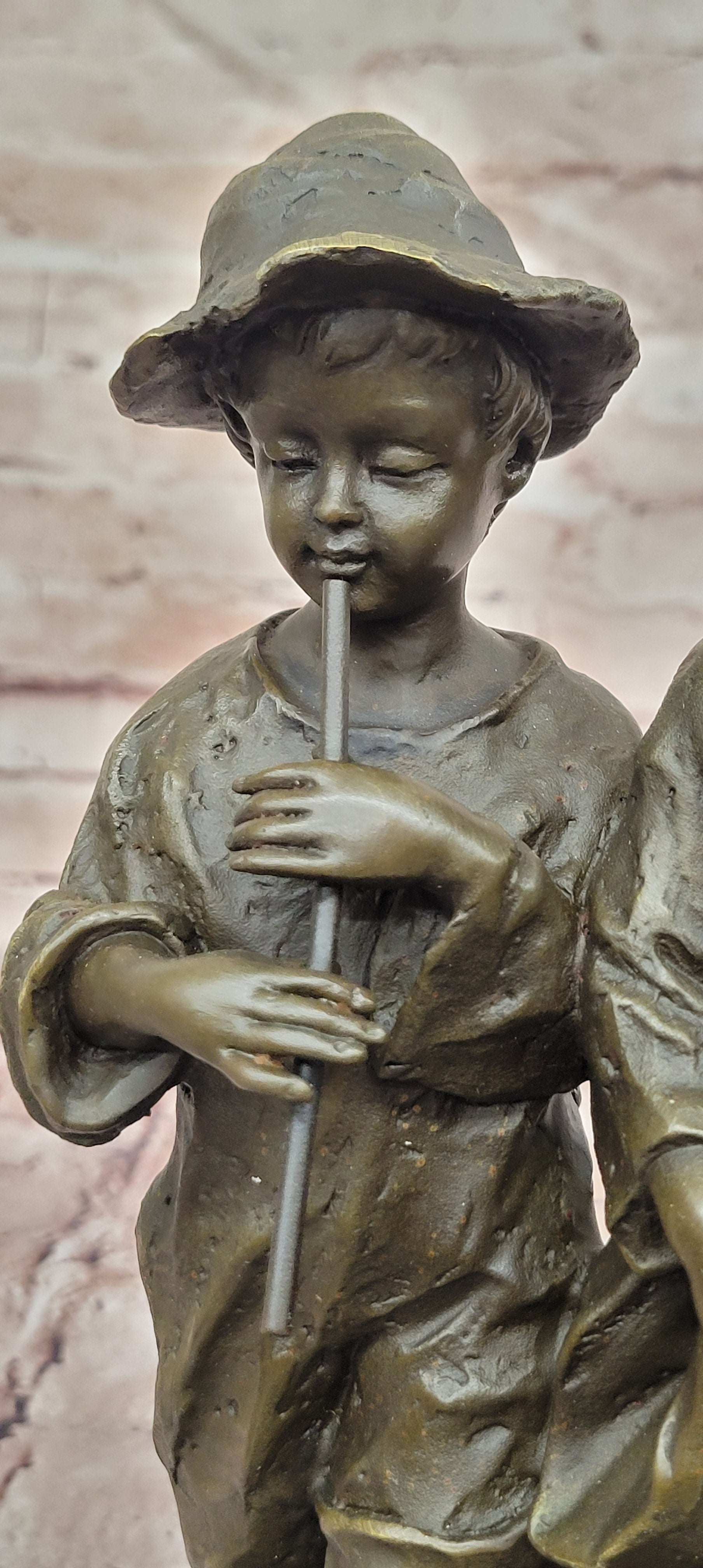 Cesaro Bronze Children Music Sculpture Museum Quality Fine Art Statue Gift