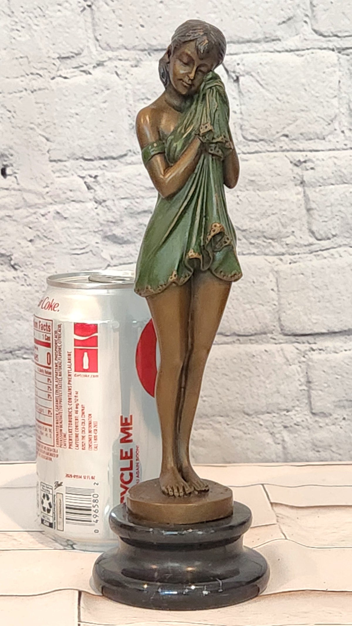 Bronze Melancholy Girl Sculpture Chiparus Style Collectible Fine Art Statue