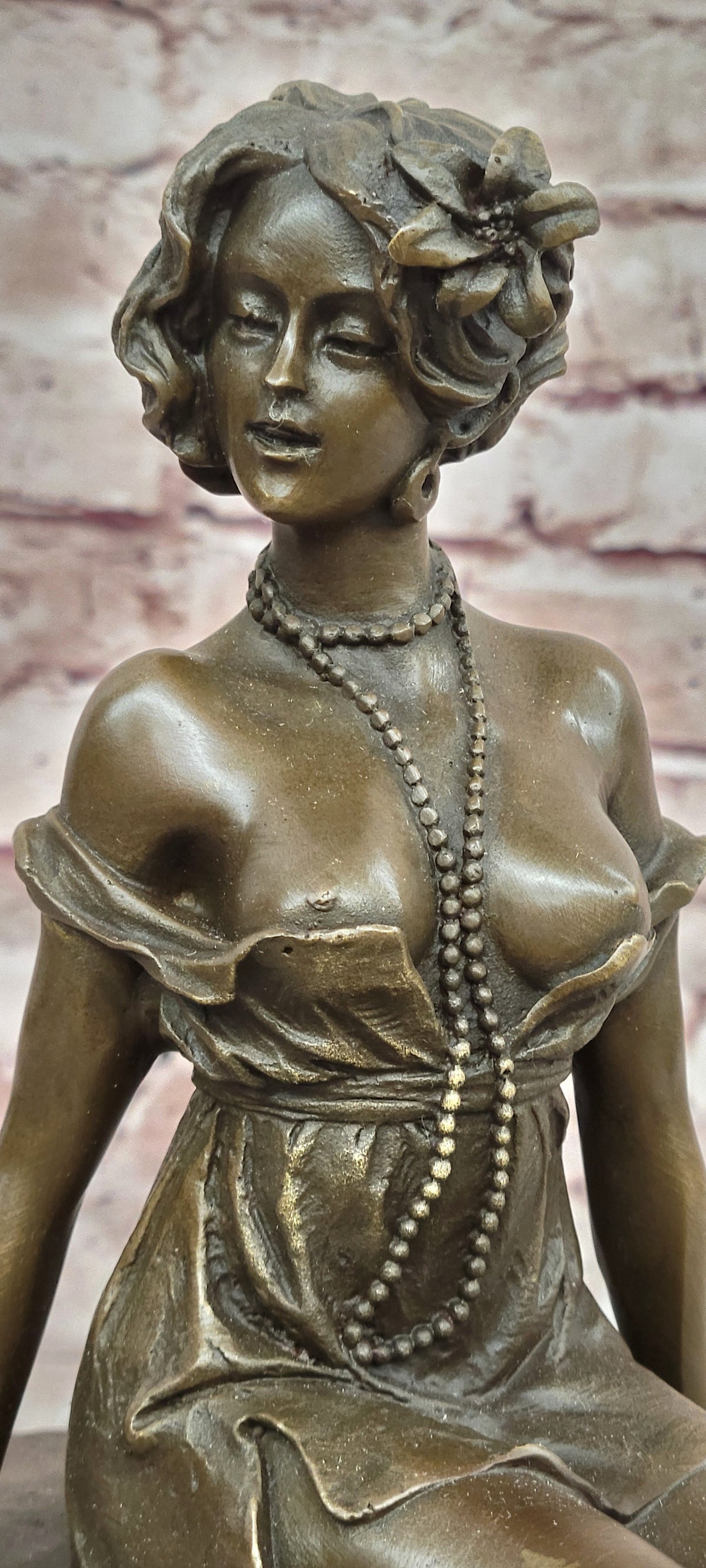 Museum Quality Milo Bronze Nude Woman Figurine Erotic Art Deco Sculpture