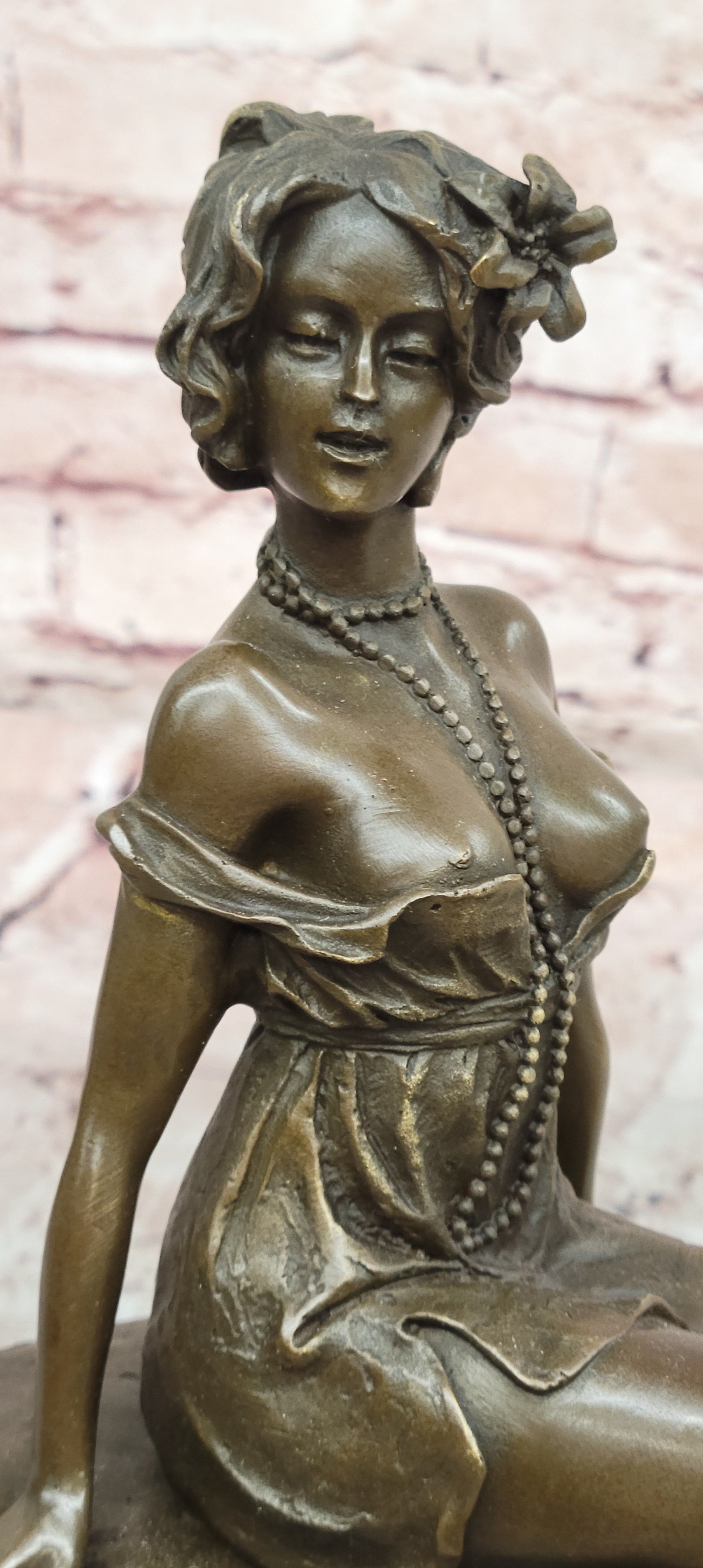 Museum Quality Milo Bronze Nude Woman Figurine Erotic Art Deco Sculpture