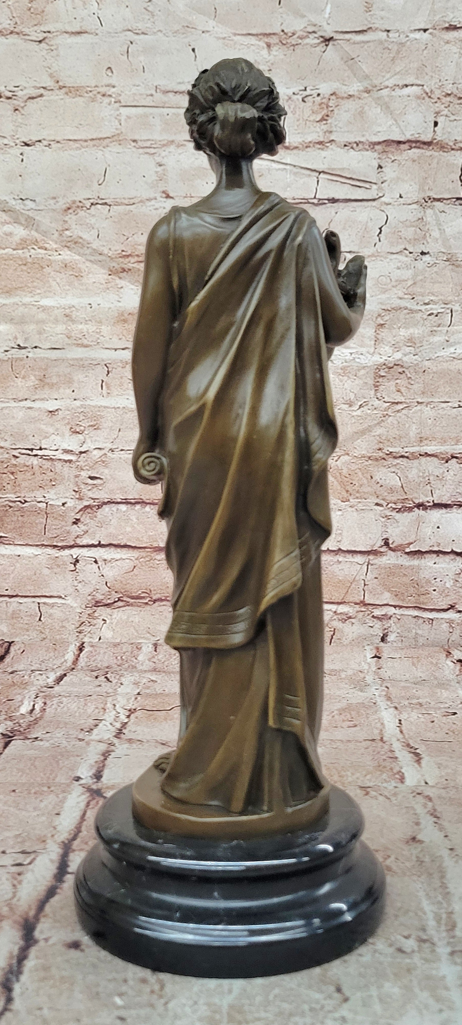Cesaro Bronze Mousai Sculpture Greek Goddess of Poetry Music Dance Art Statue