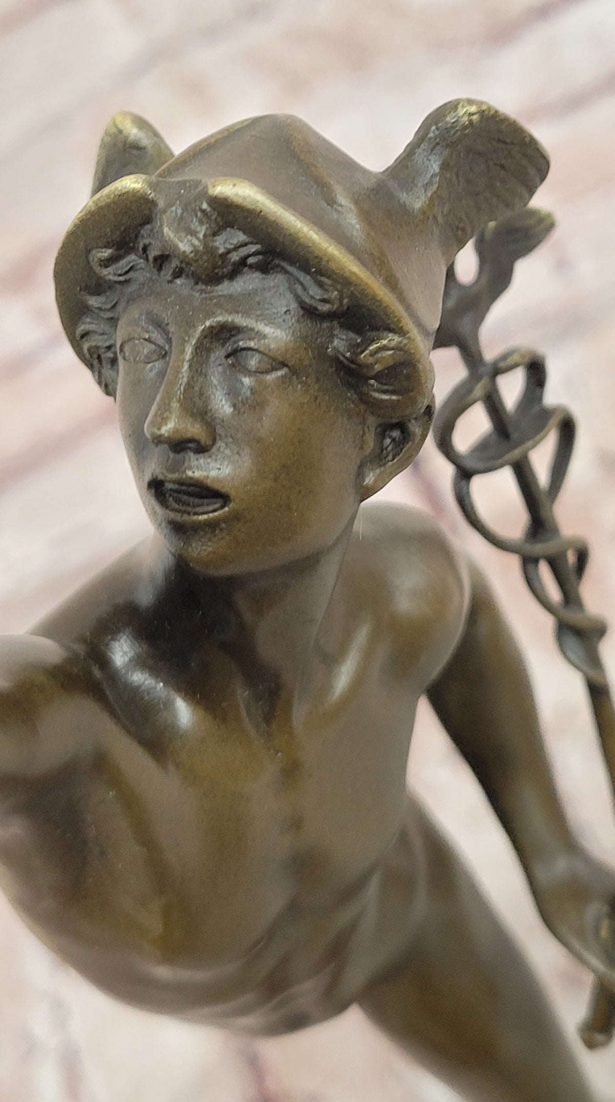 Lost Wax Bronze Flying Mercury Statue Classical Masterwork Art