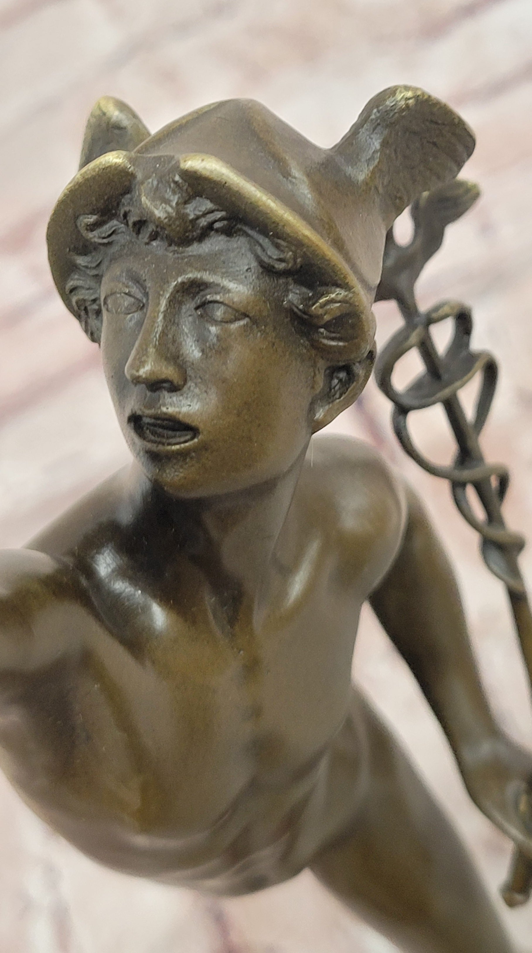 Lost Wax Bronze Flying Mercury Statue Classical Masterwork Art