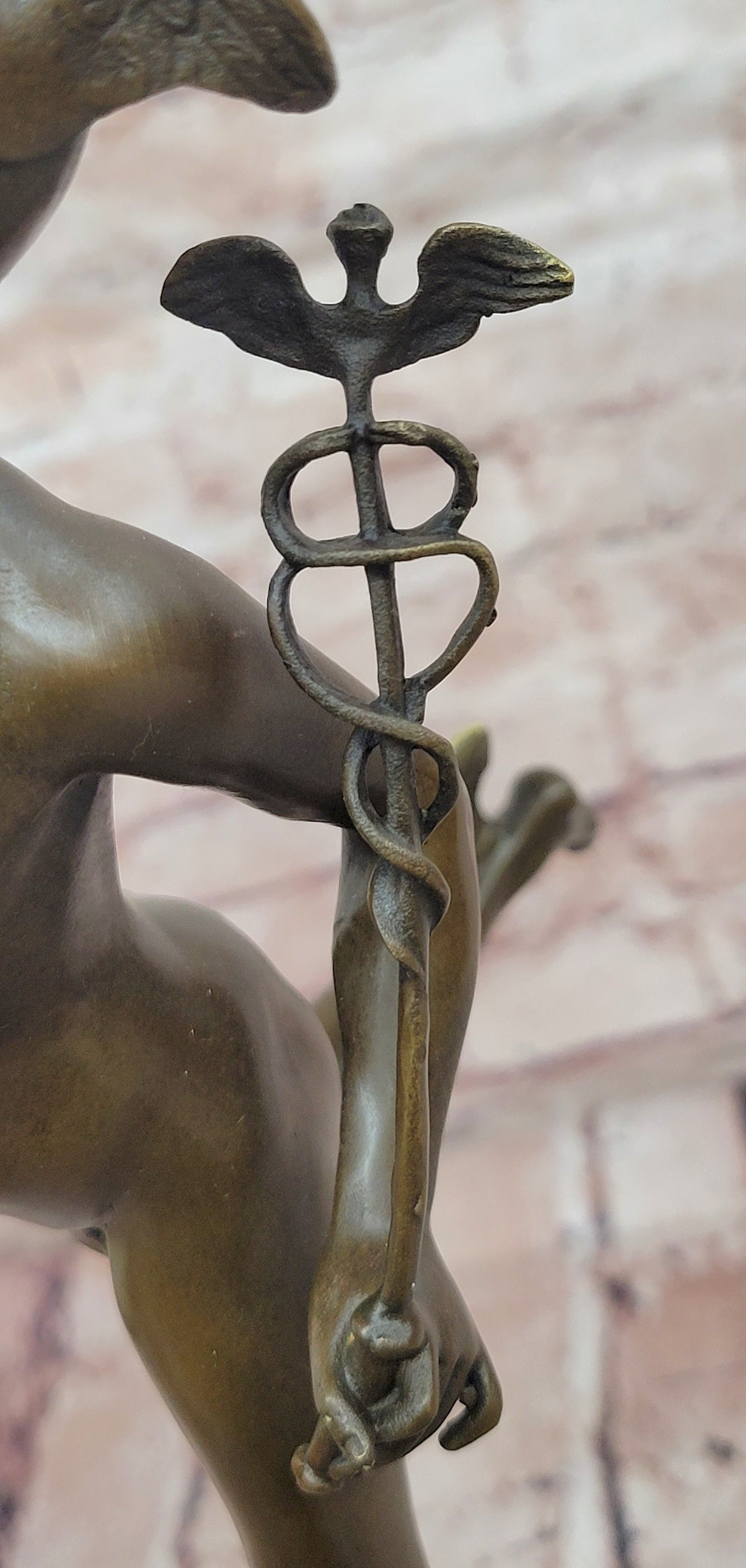 Lost Wax Bronze Flying Mercury Statue Classical Masterwork Art