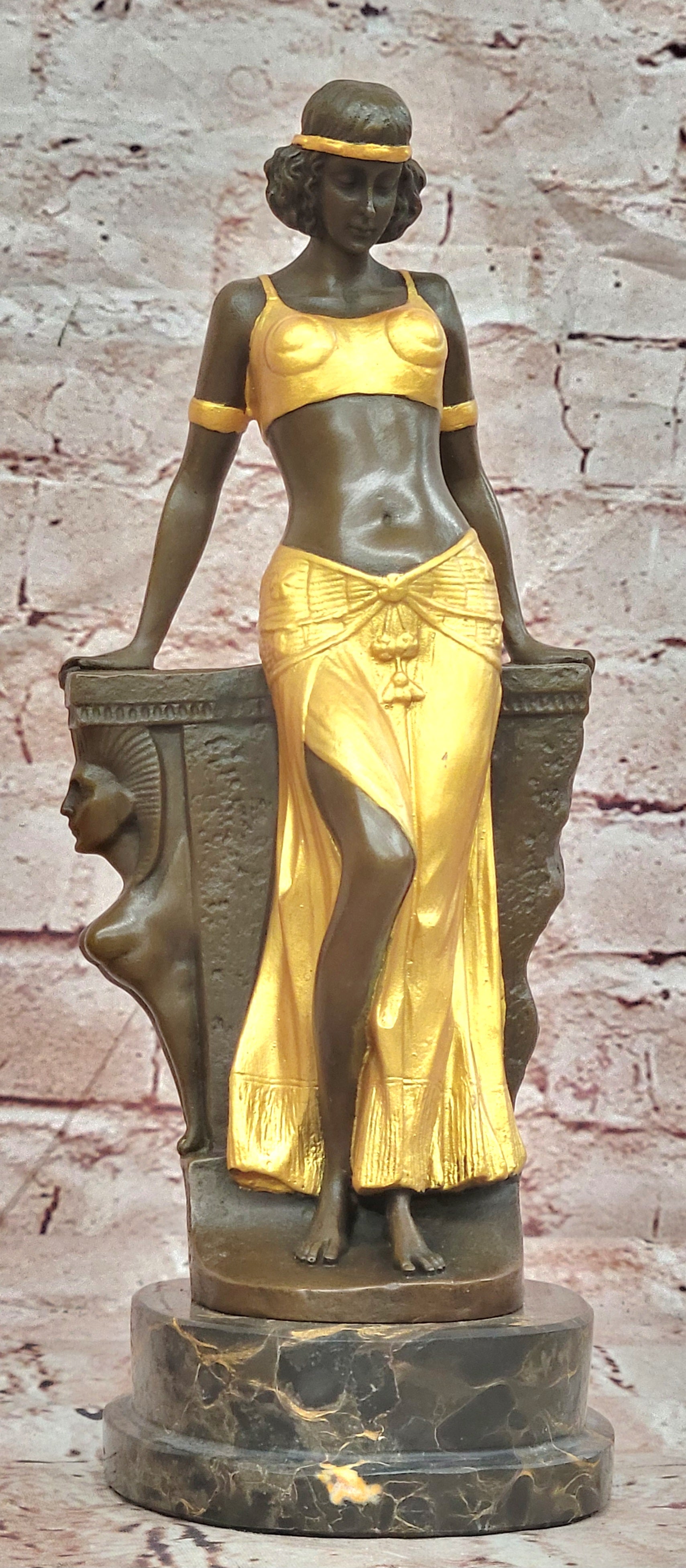 Milo Bronze Art Deco Dancer Statue Egyptian Princess Fine Art Collectible