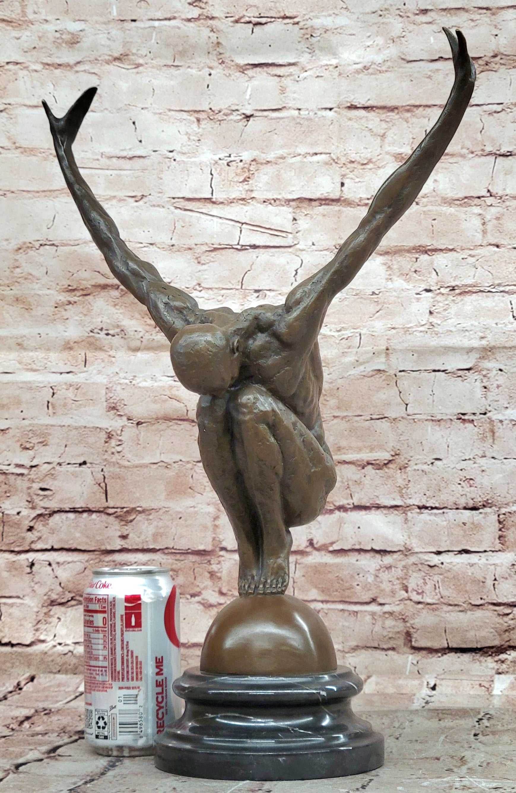 Art Deco Bronze Male Swimmer Diver Figurine Hot Cast Sculpture Statue