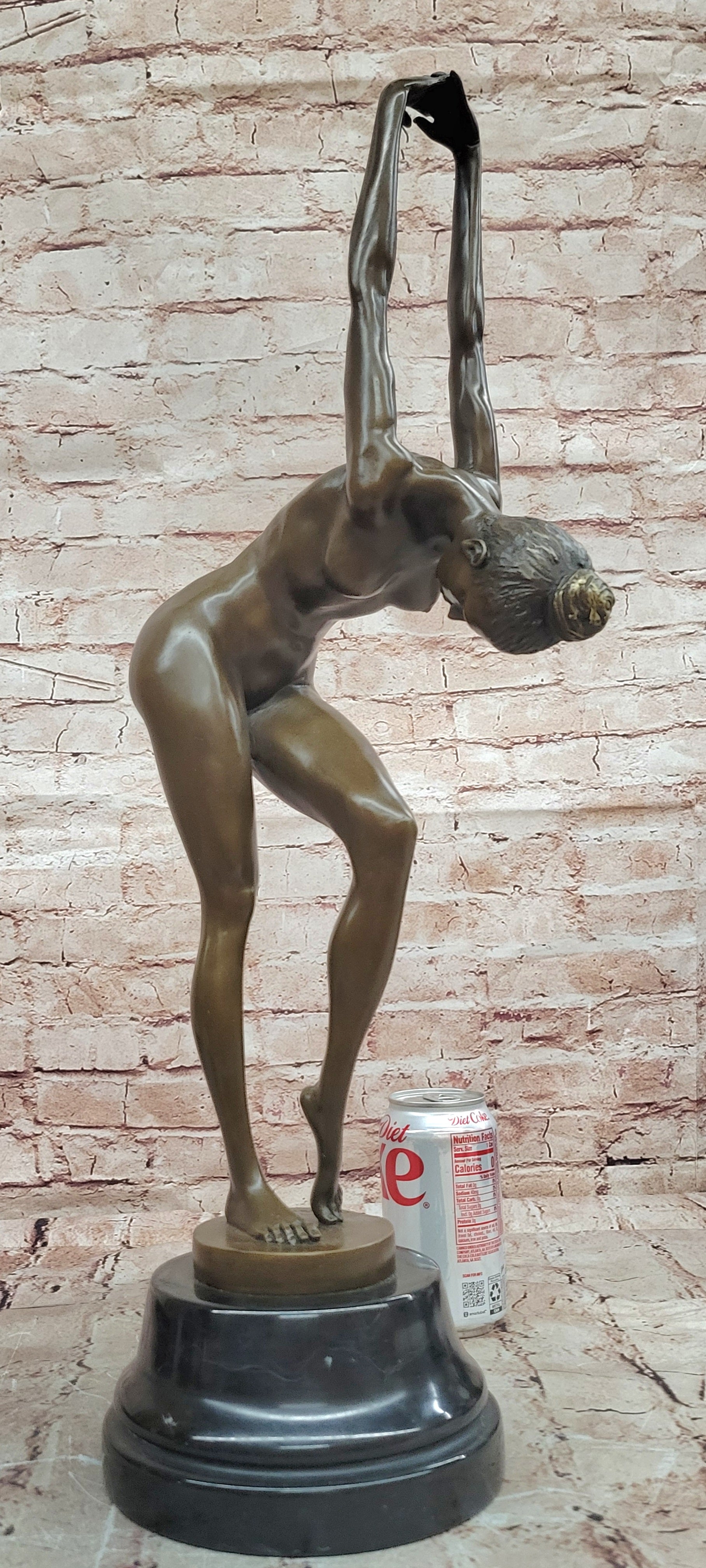 Handcrafted Cesaro Bronze Nude Woman Sculpture Hot Cast Museum Quality