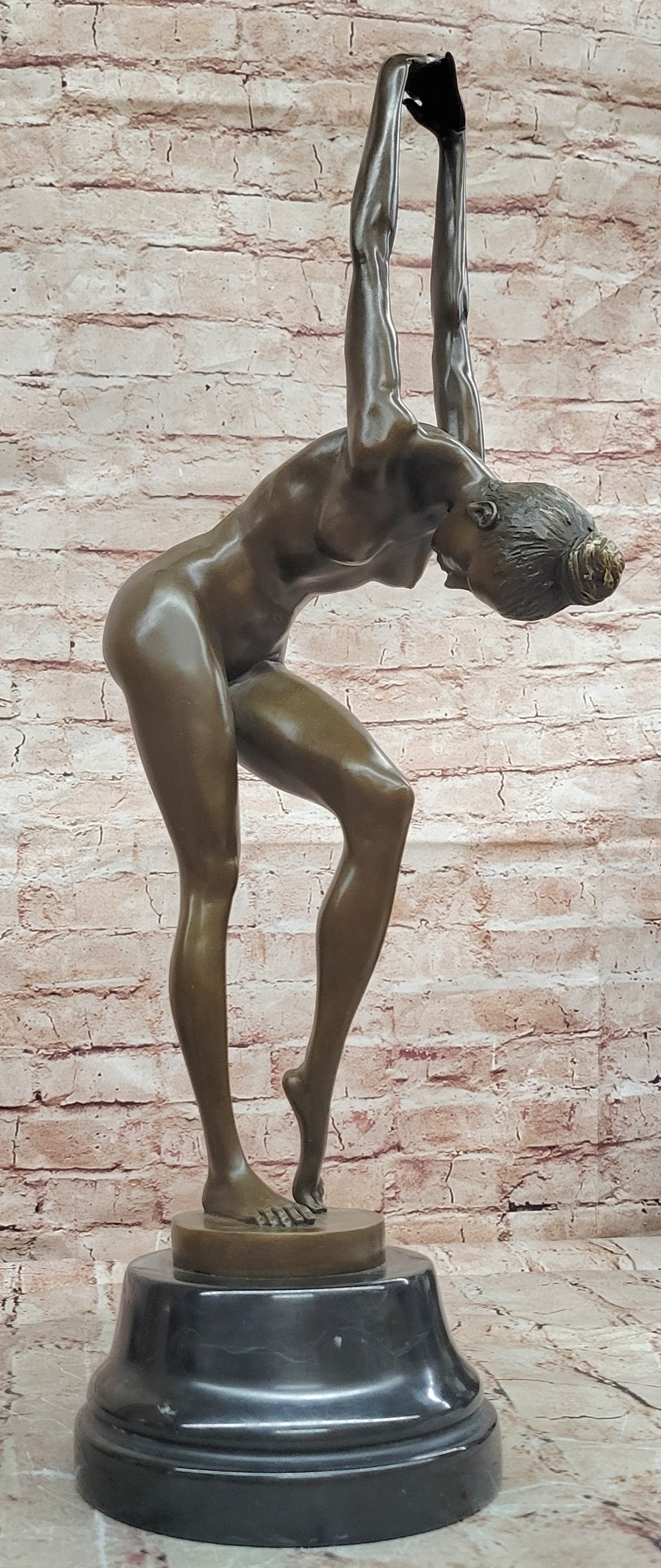 Handcrafted Cesaro Bronze Nude Woman Sculpture Hot Cast Museum Quality