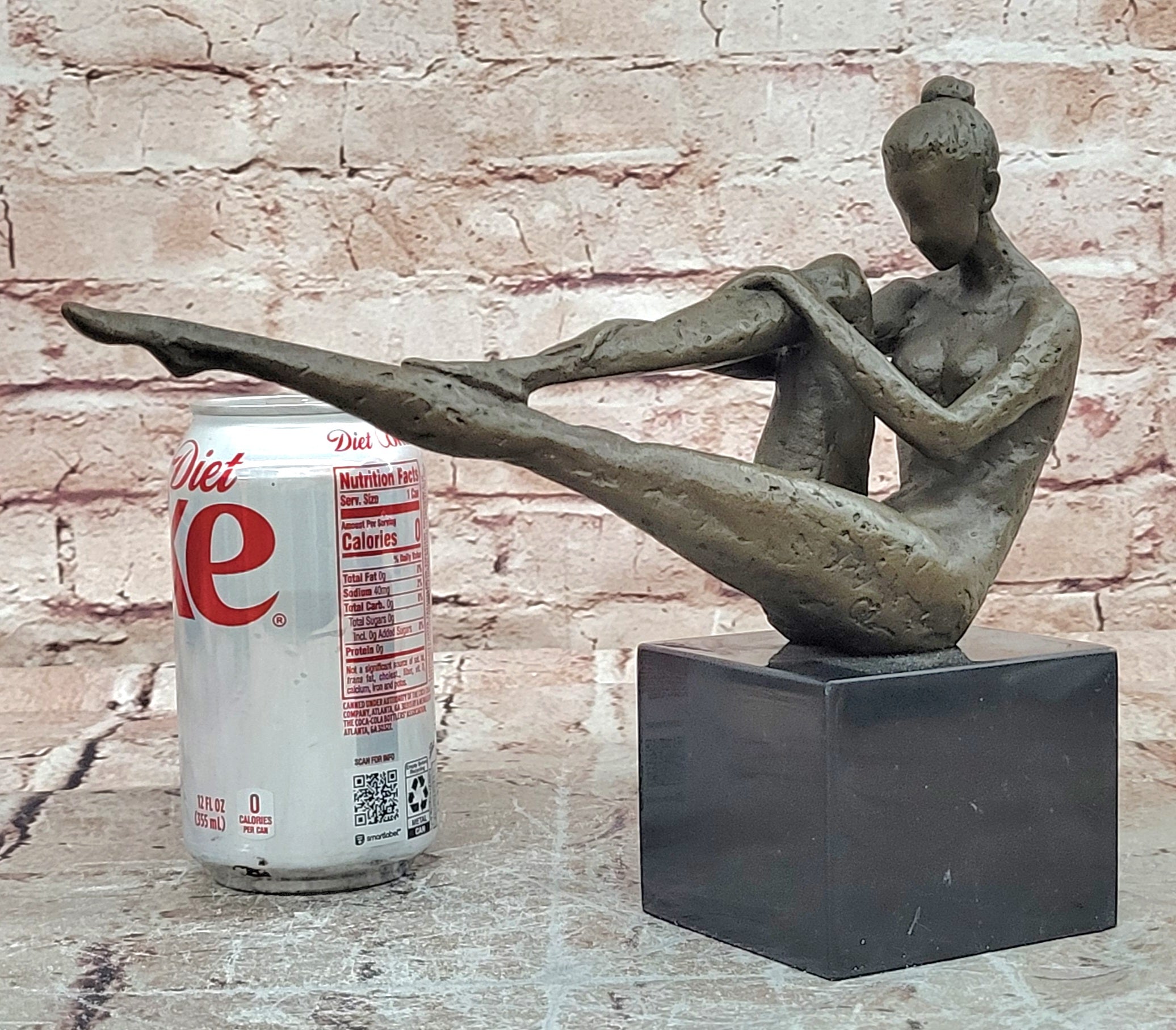 Art Deco Nude Dancer Bronze Statue Signed Milo Marble Base Fine Art Piece