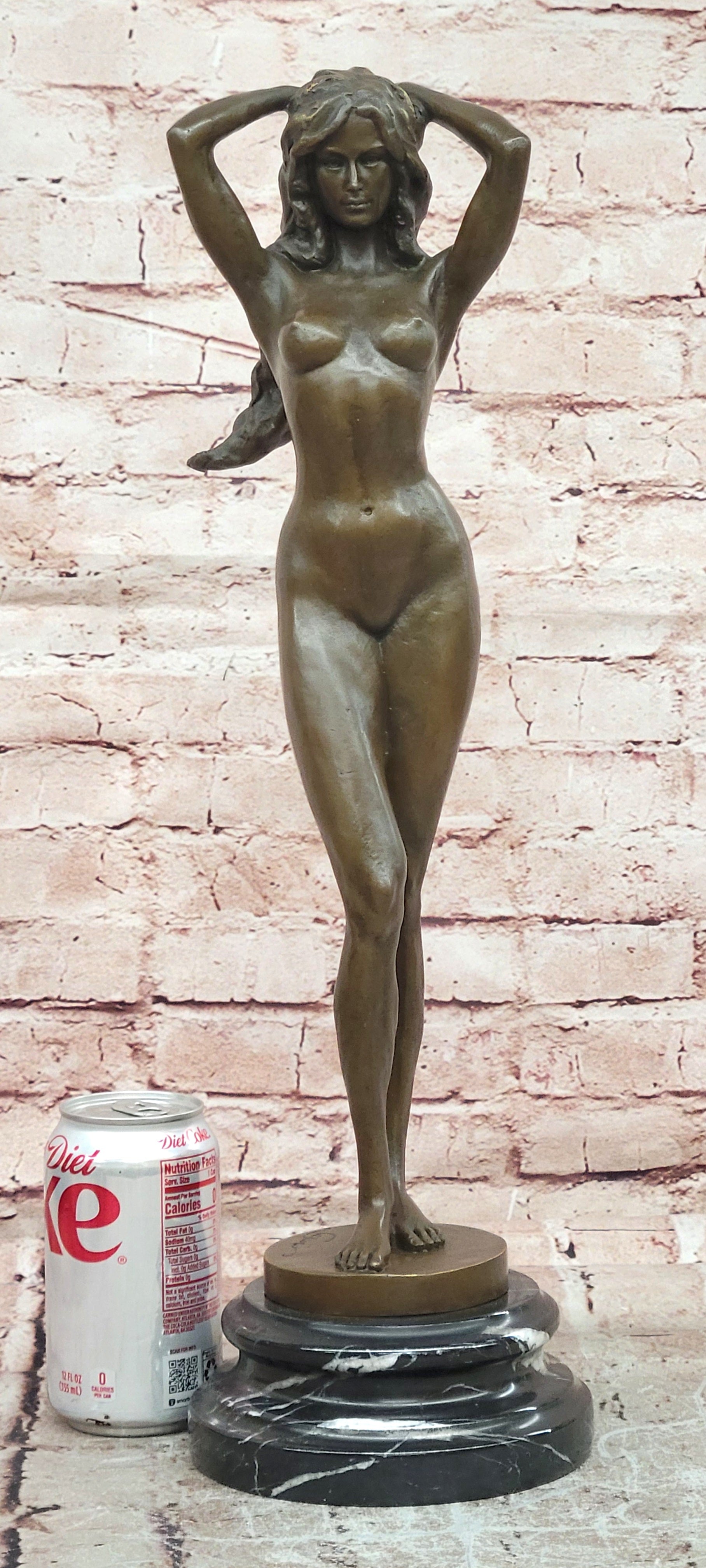 Bronze Sensual Female Form Sculpture Cesaro Nude Lady Collectible Artwork